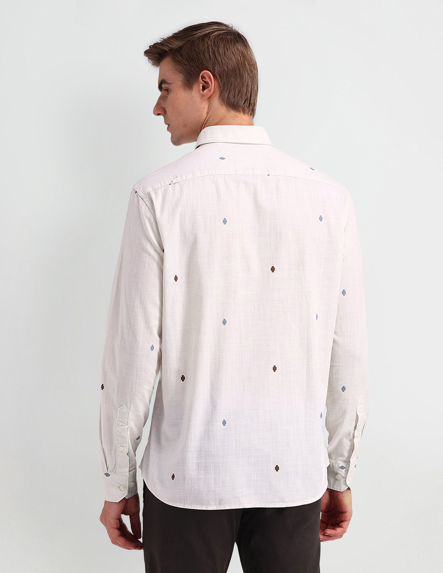 Arrow Sport Geometric Print Cotton Shirt