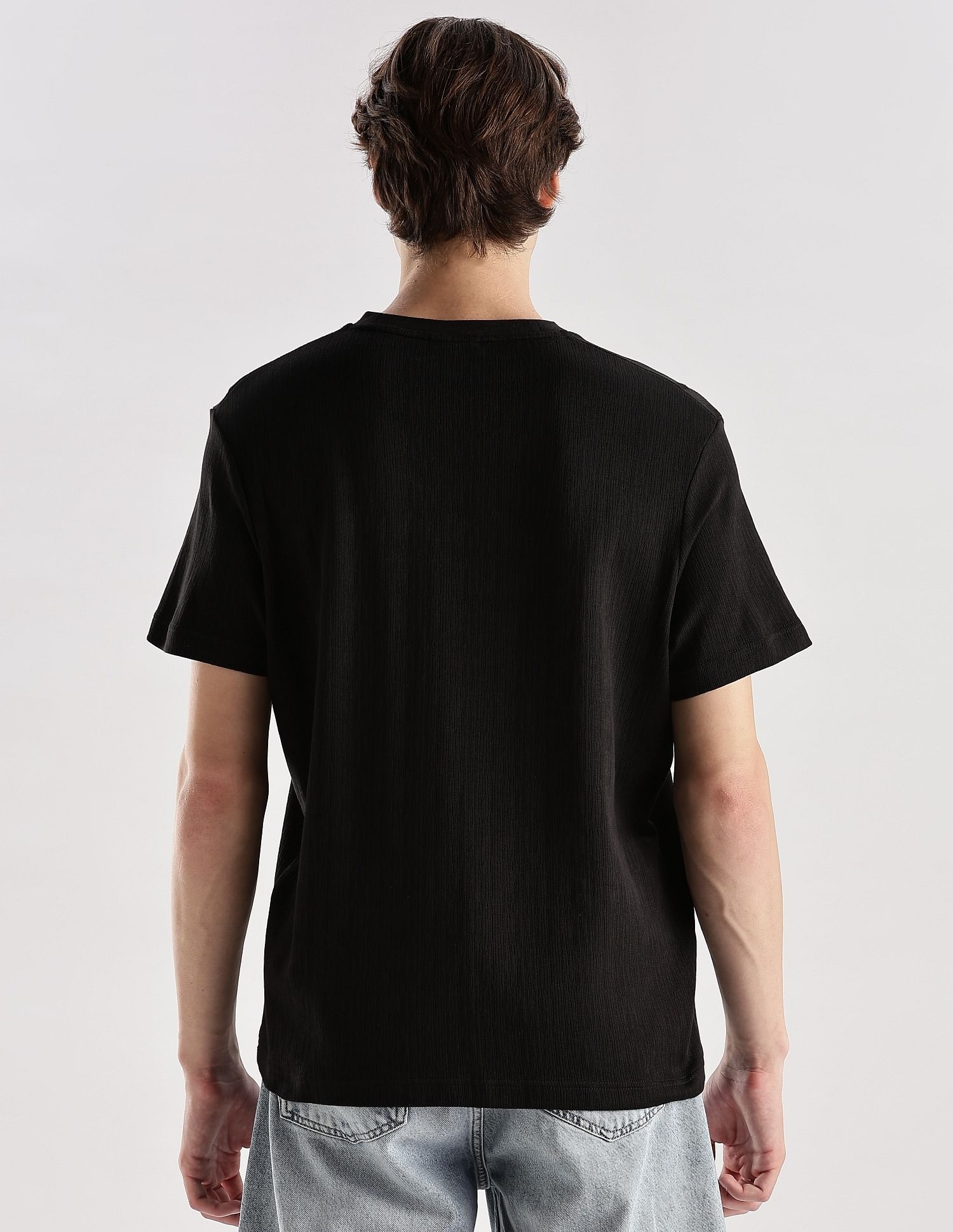 Calvin Klein Jeans Textured Relaxed Fit Cotton T-Shirt
