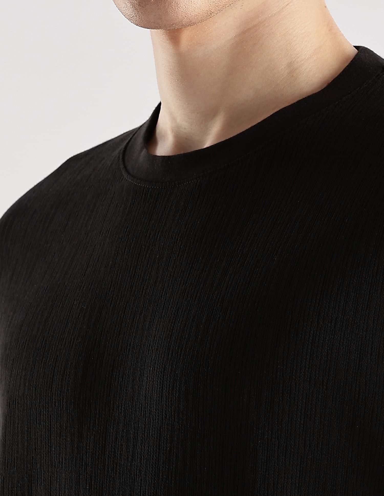 Calvin Klein Jeans Textured Relaxed Fit Cotton T-Shirt
