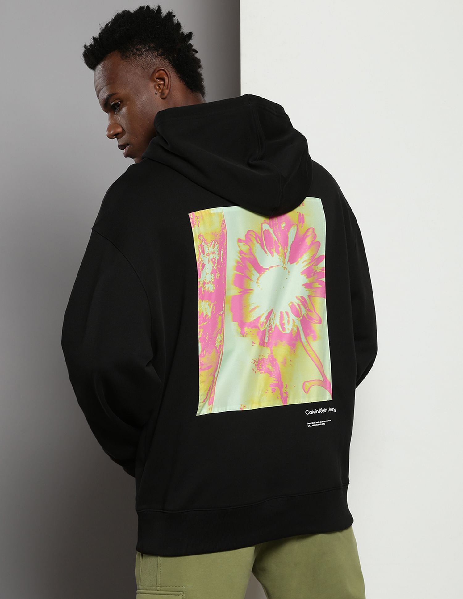 Calvin Klein Graphic Print Hooded Sweatshirt