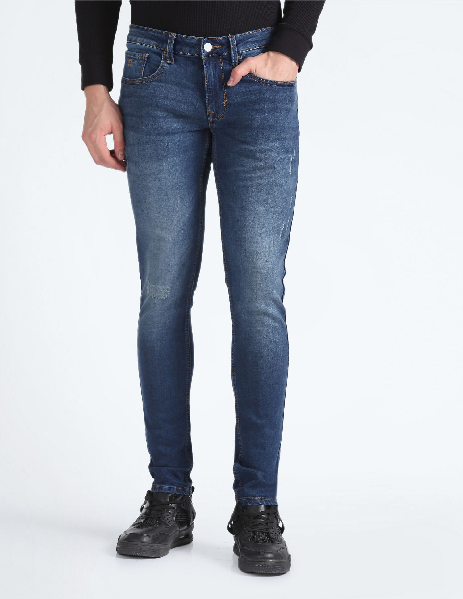 Flying Machine Jackson Skinny Fit Whiskered Jeans