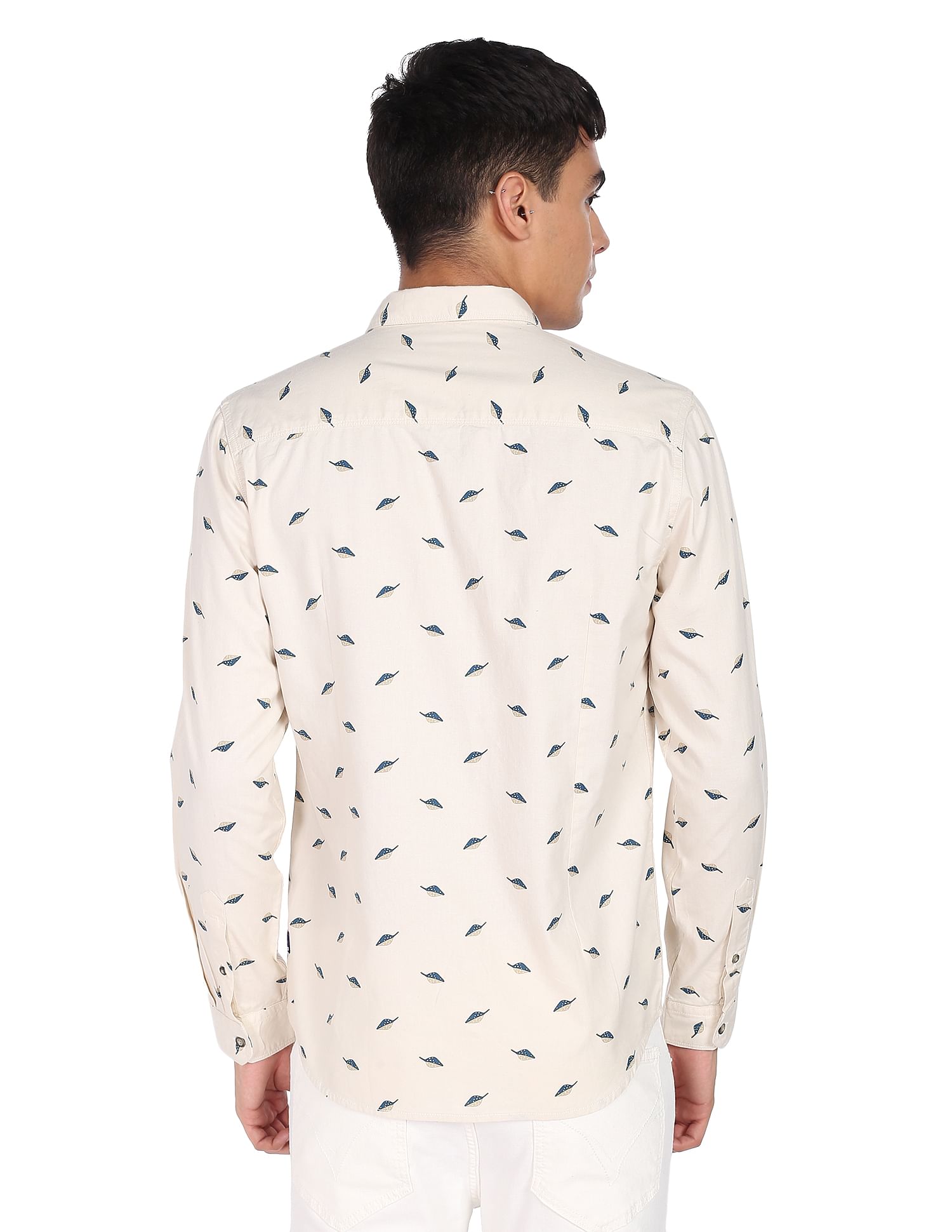 Flying Machine Graphic Print Pure Cotton Shirt