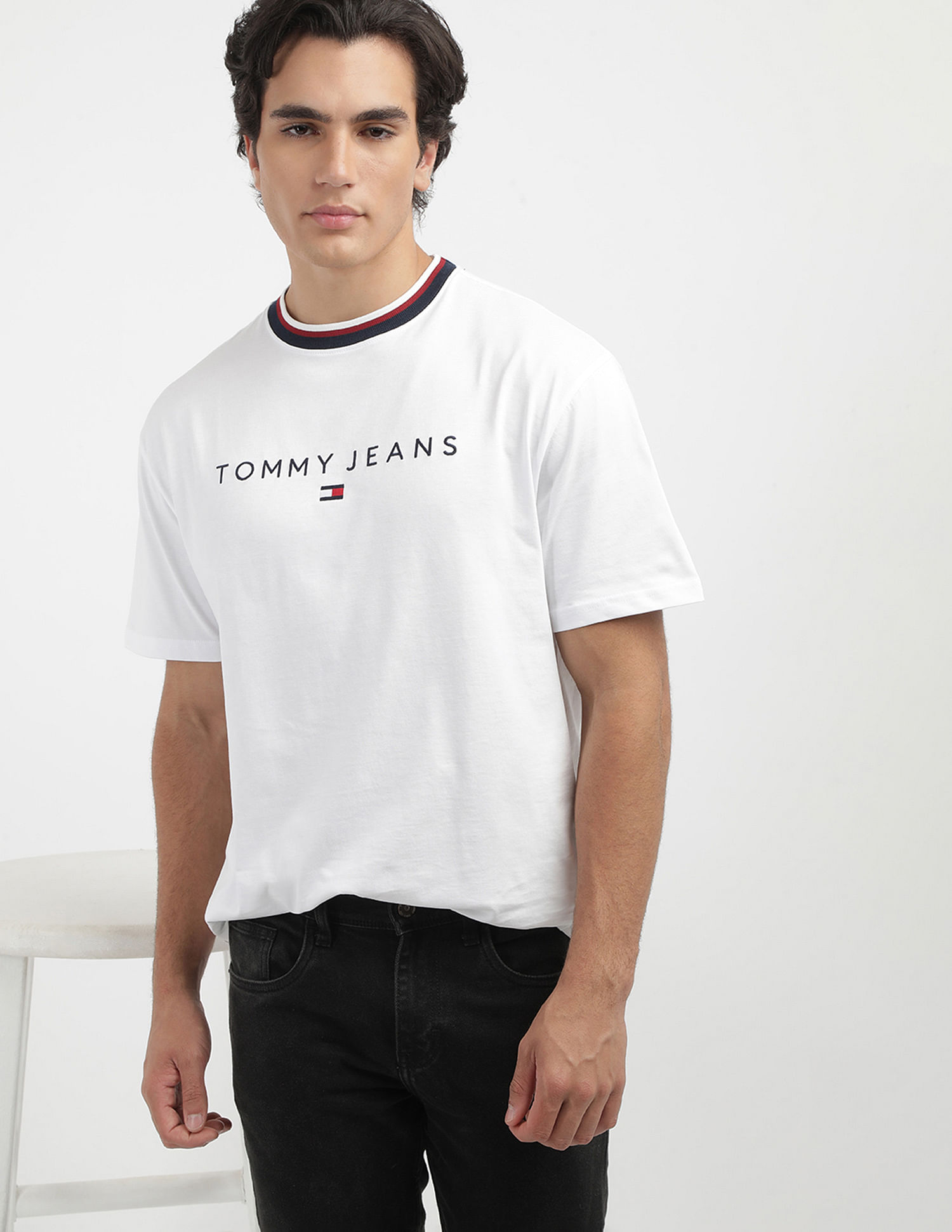 Tommy Hilfiger Linear Ringer Cotton T-Shirt