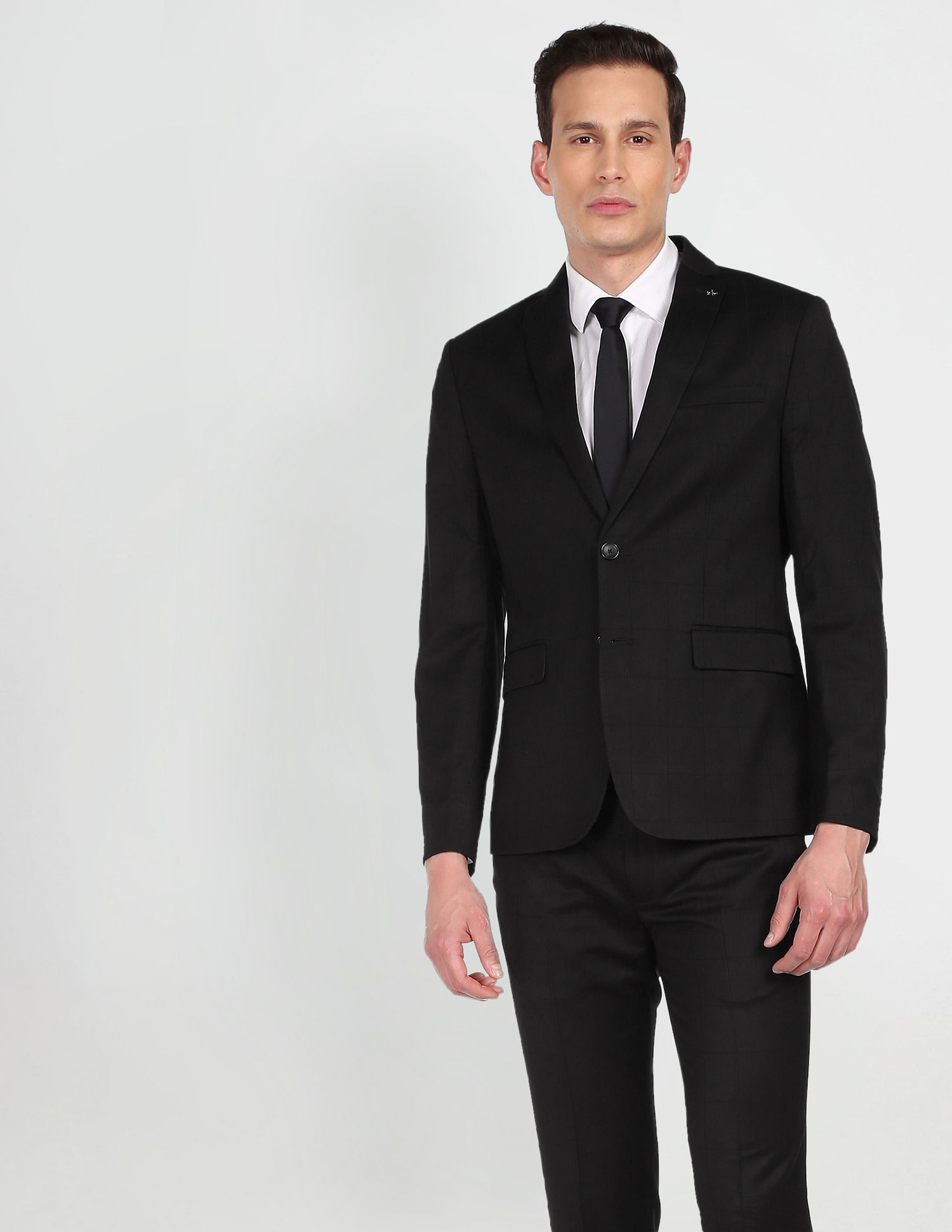 Buy Arrow Blue Regular Fit Checks Three Piece Suits for Mens Online @ Tata  CLiQ