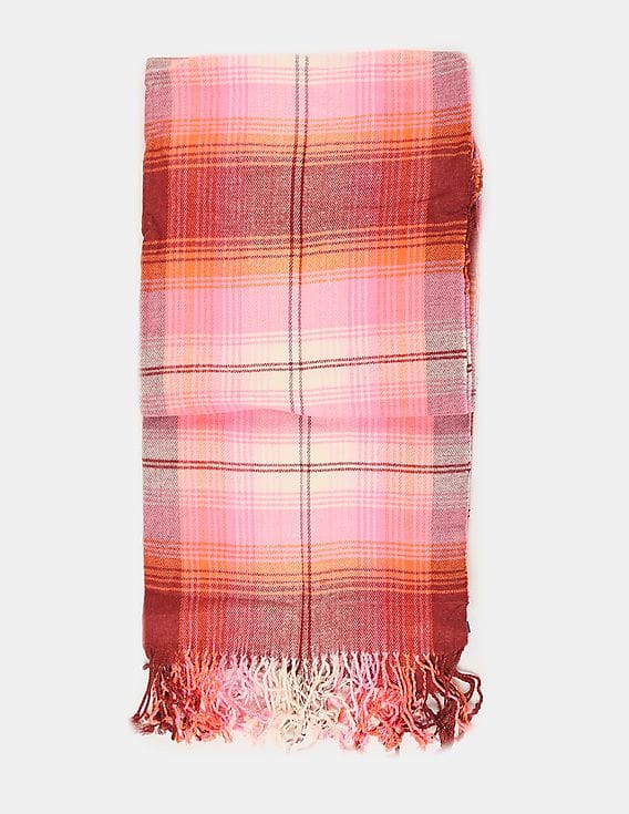 Buy GAP Women Multi Colour Cozy Modal Plaid Scarf