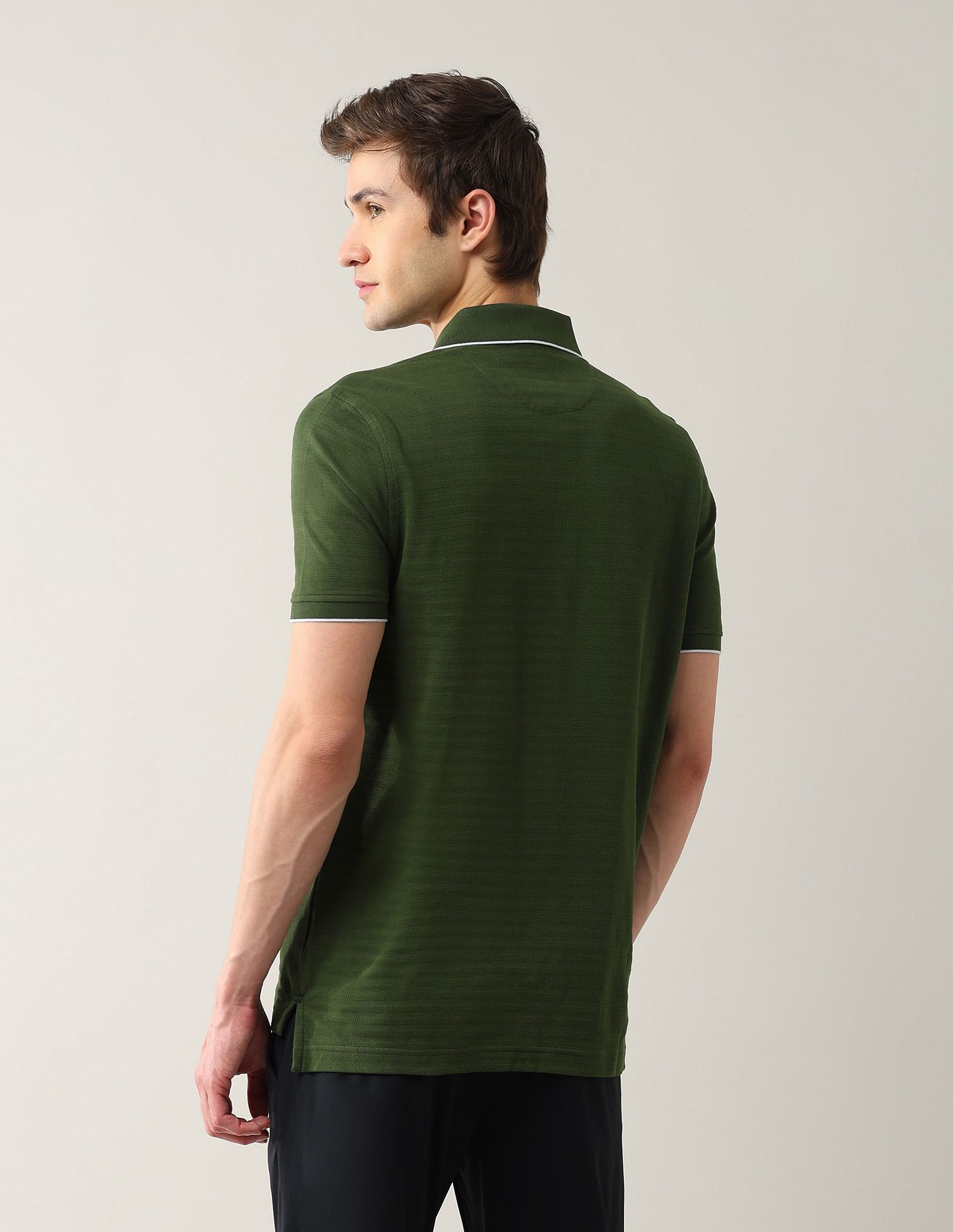 Arrow Sport Textured Pure Cotton Polo Shirt