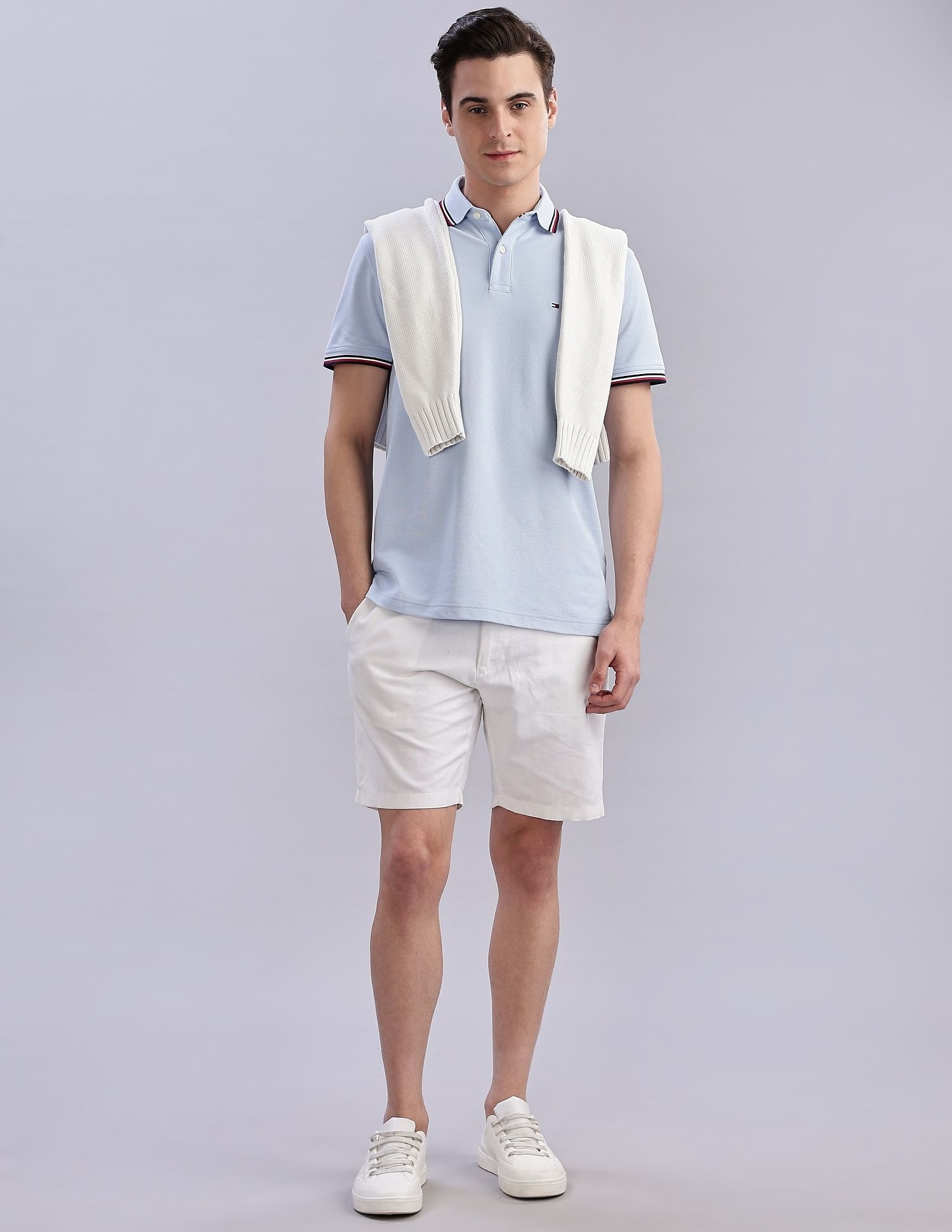 Tommy Hilfiger Solid Regular-Fit Cotton Polo Shirts