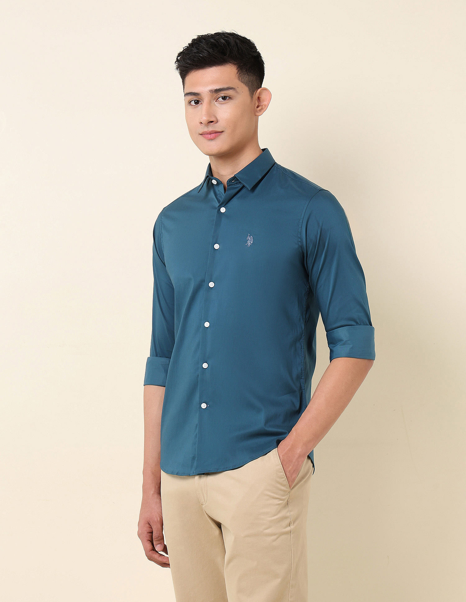 U.S. Polo Assn. Tailored Fit Solid Shirt