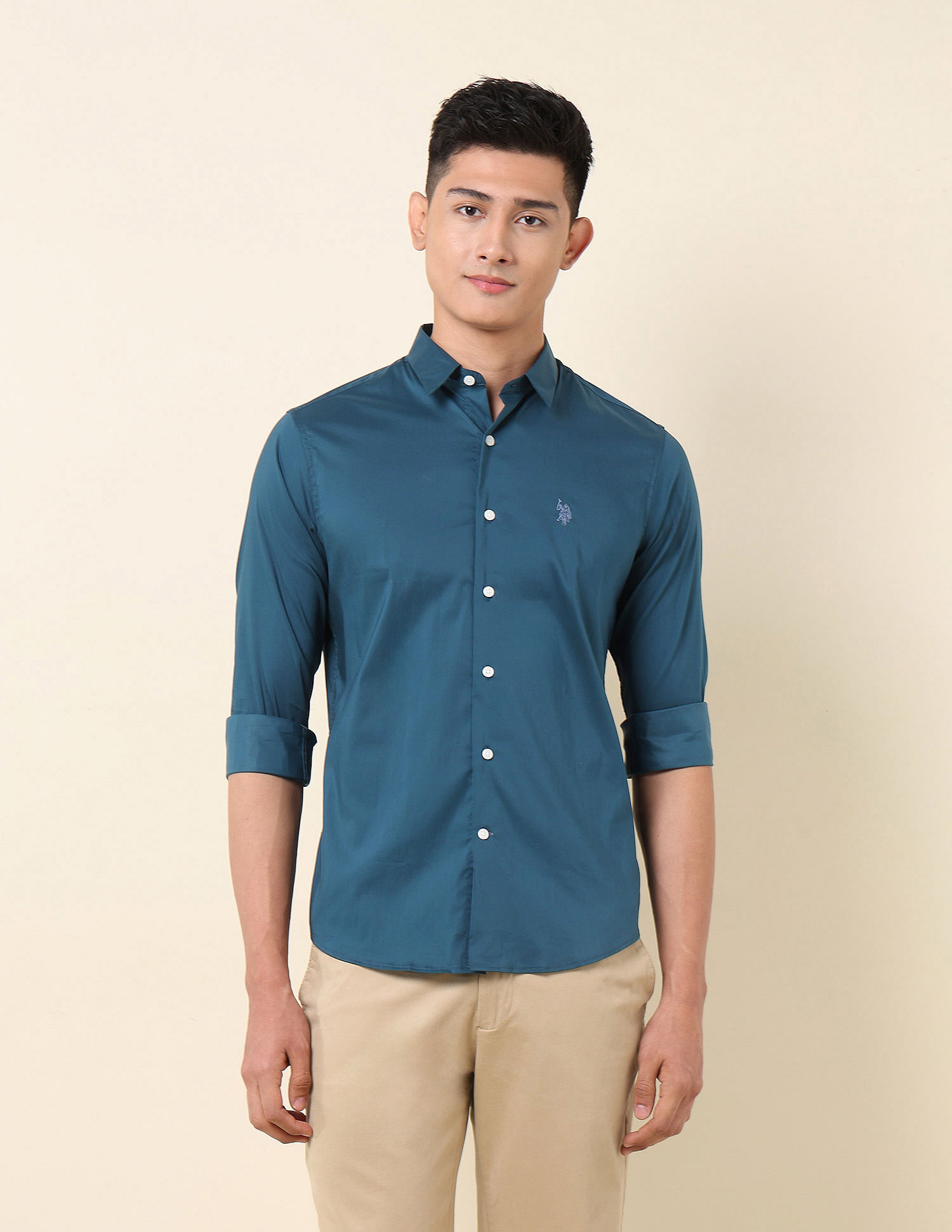 U.S. Polo Assn. Tailored Fit Solid Shirt
