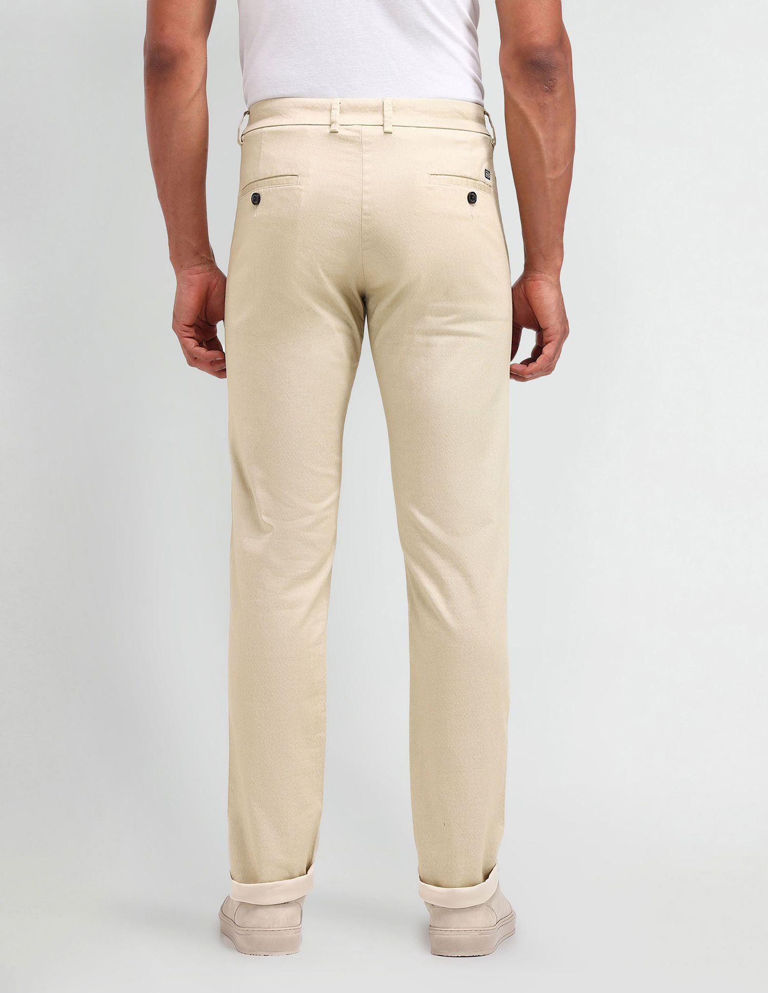 Arrow Sport Textured Mid Rise Trousers