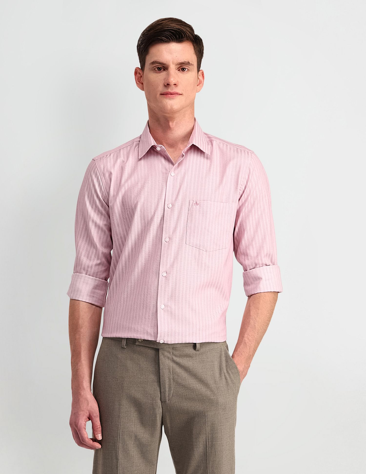 Arrow Manhattan Slim Fit Cotton Shirt