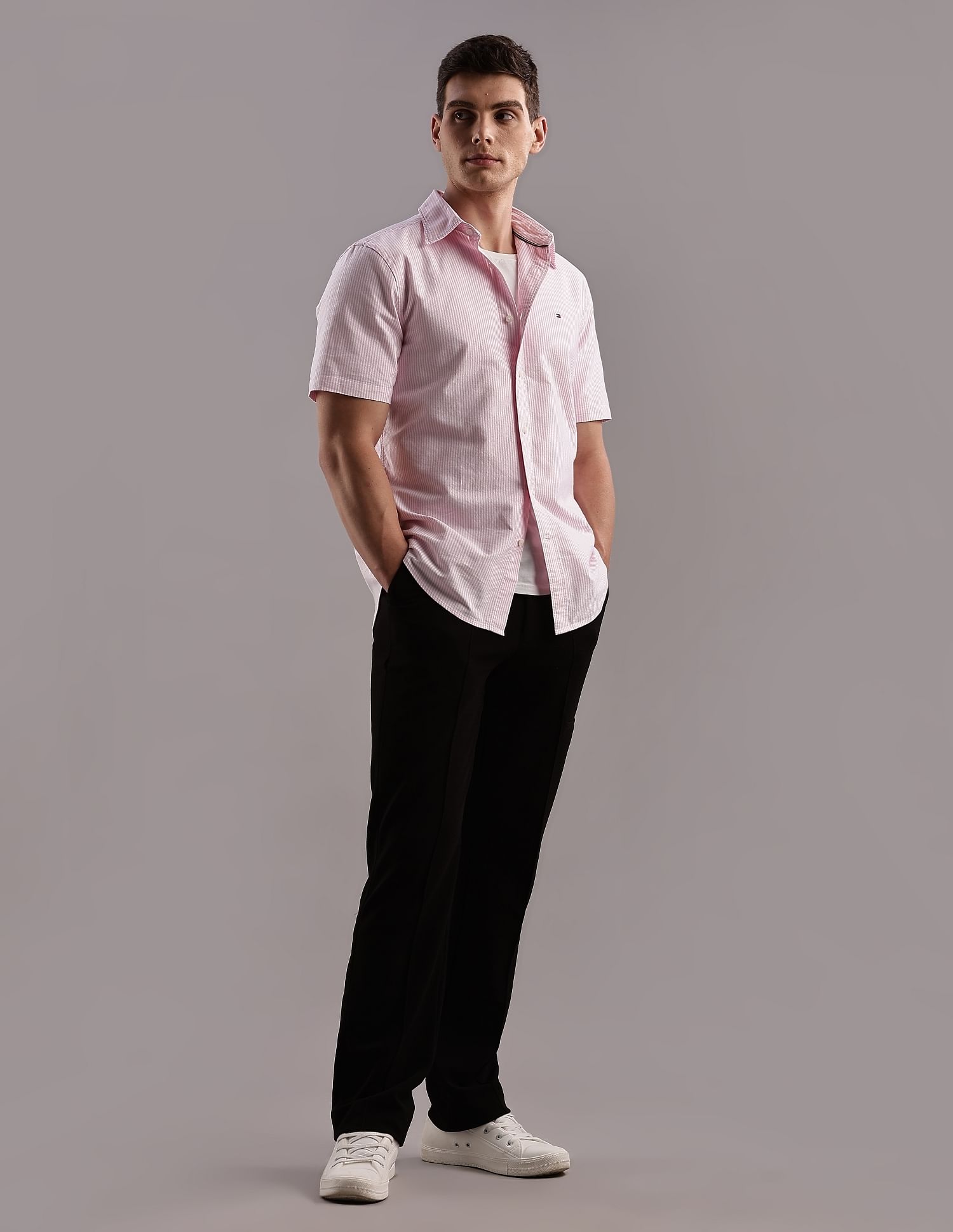 Tommy Hilfiger Striped Regular-Fit Cotton Shirt