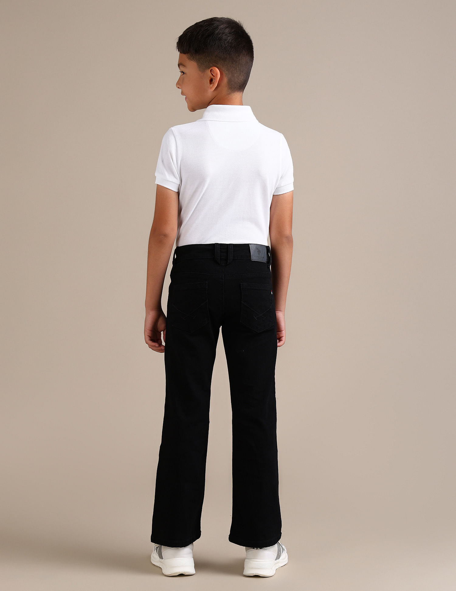 U.S. Polo Assn. Kids Boys Bootcut fit Black Jeans