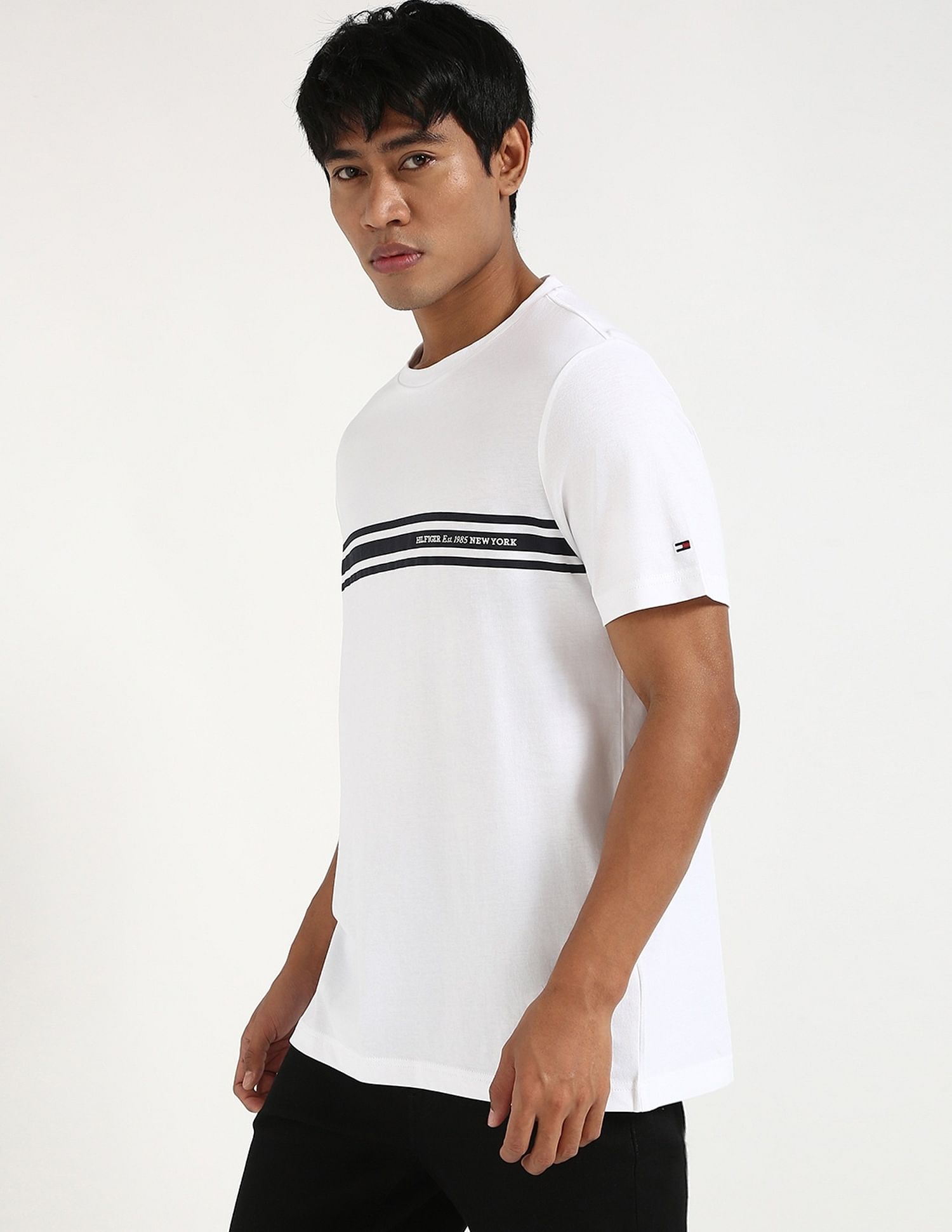 Tommy Hilfiger Striped Regular-Fit Cotton T-Shirt
