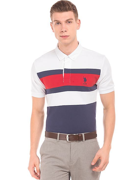 U.S. Polo Assn. Striped Slim Fit Polo Shirt