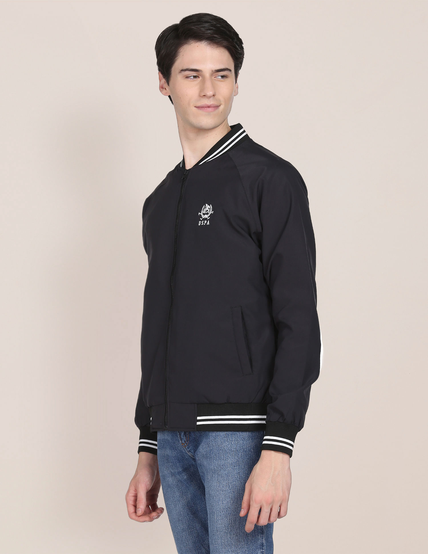 Polyester bomber cheap jacket mens