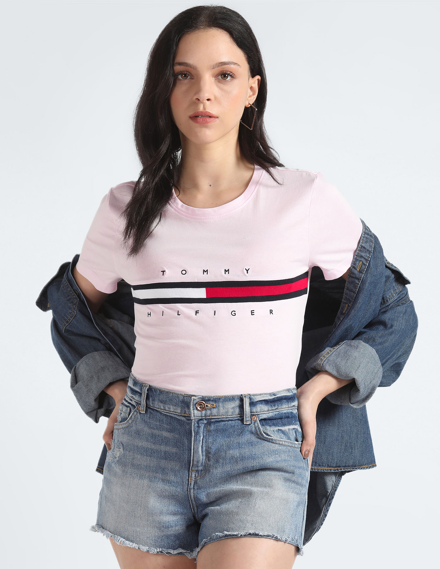 Tommy Hilfiger Crew Neck Cotton Madison T-Shirt