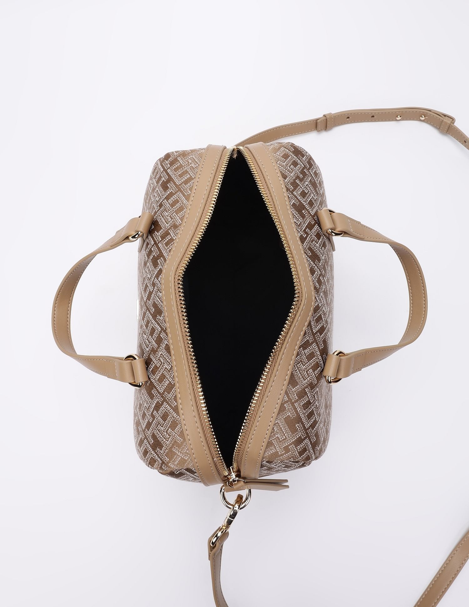 Tommy Hilfiger Logo Khaki Pu Handbag