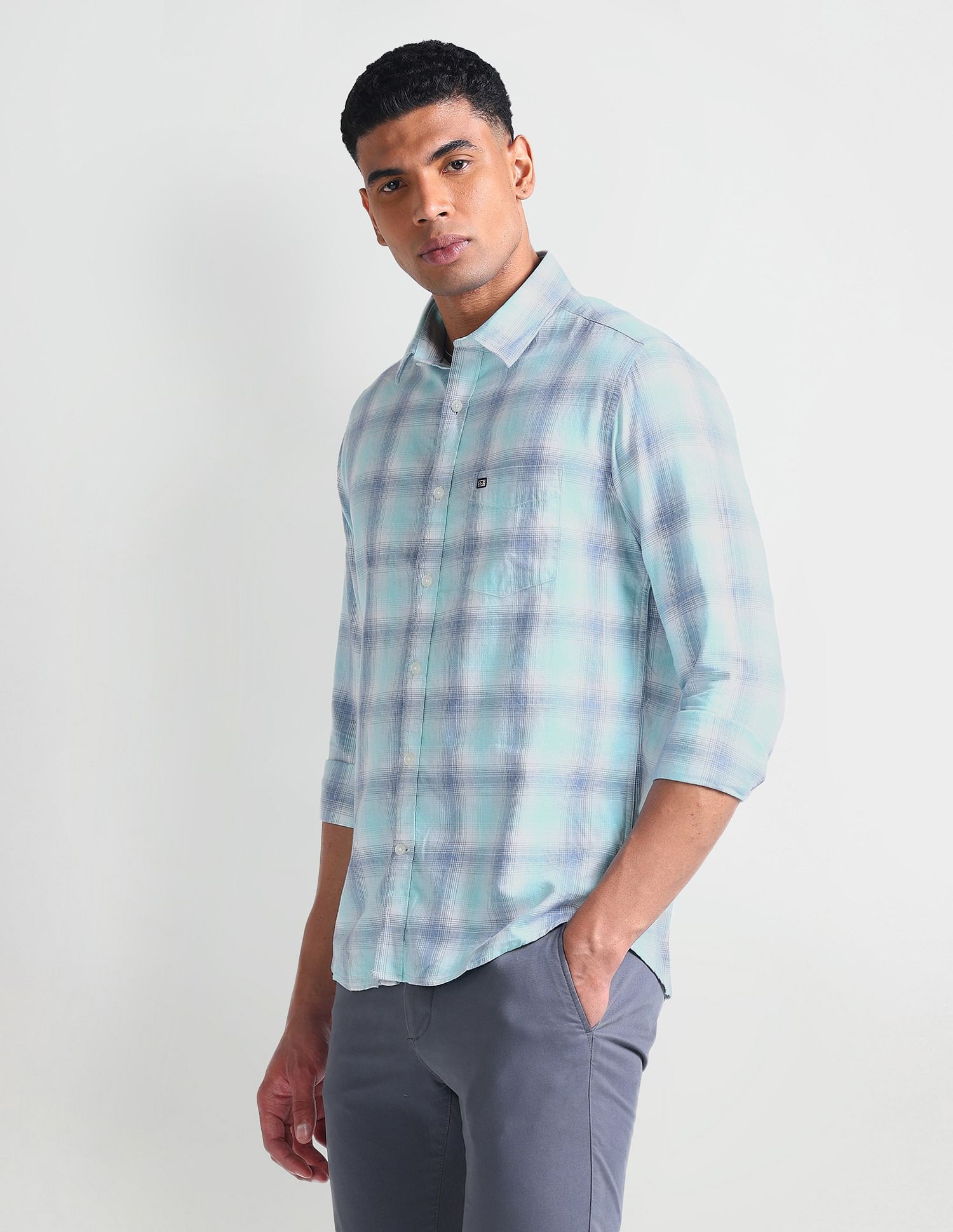 Arrow Sport Manhattan Slim Fit Twill Shirt