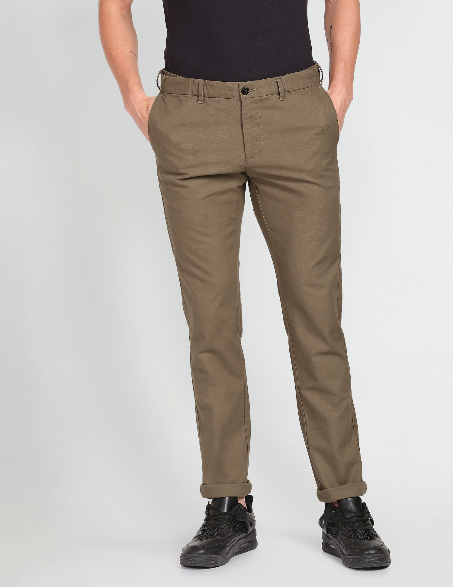 Buy Arrow Hudson Tailored Fit Check Formal Trousers - NNNOW.com