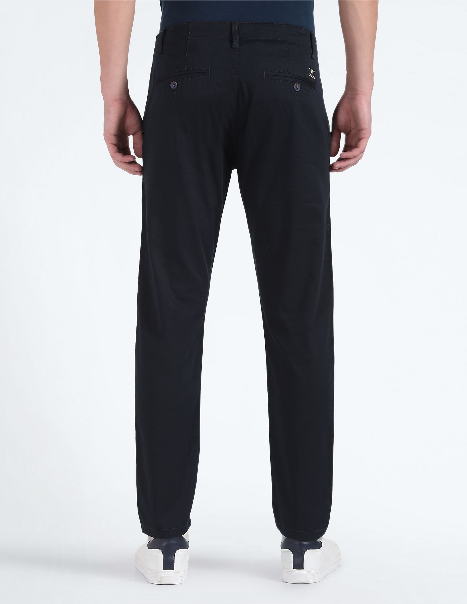 Flying Machine Twill Geometric Print Trousers