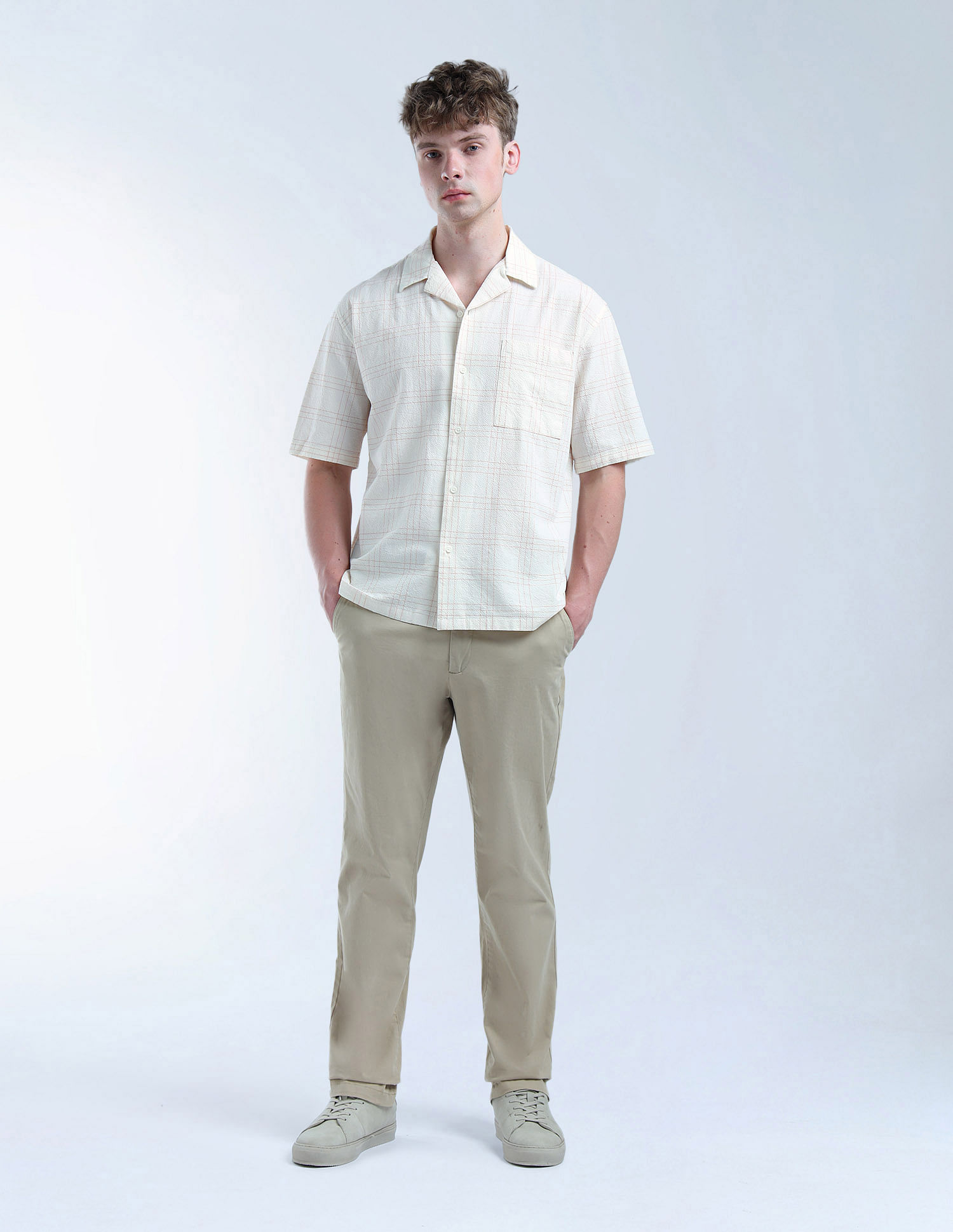 Flying Machine Grid Tattersall Checked Digitopia Oversized Shirt