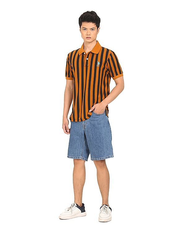 U.S. Polo Assn. Pique Striped Polo Shirt