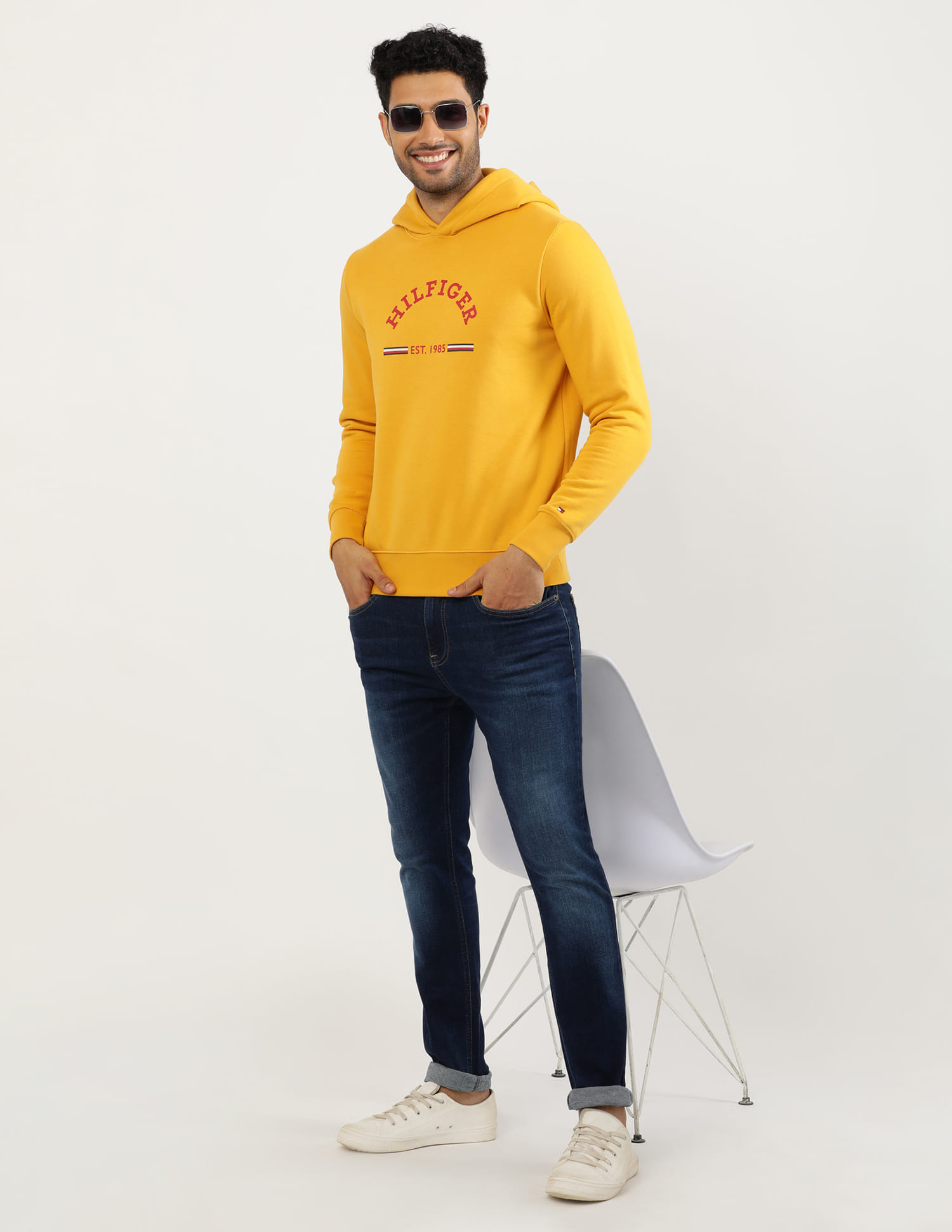 Buy Tommy Hilfiger Roundall Logo Hooded Sweatshirt