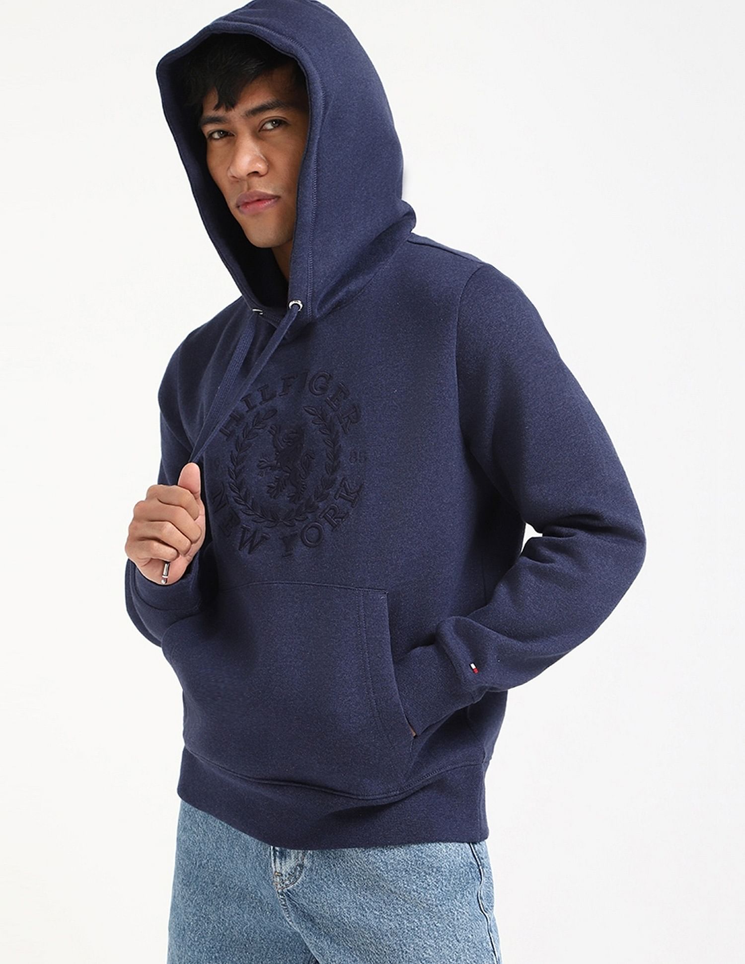 Tommy Hilfiger Embroidered Logo Regular-Fit Cotton Hooded Sweatshirt