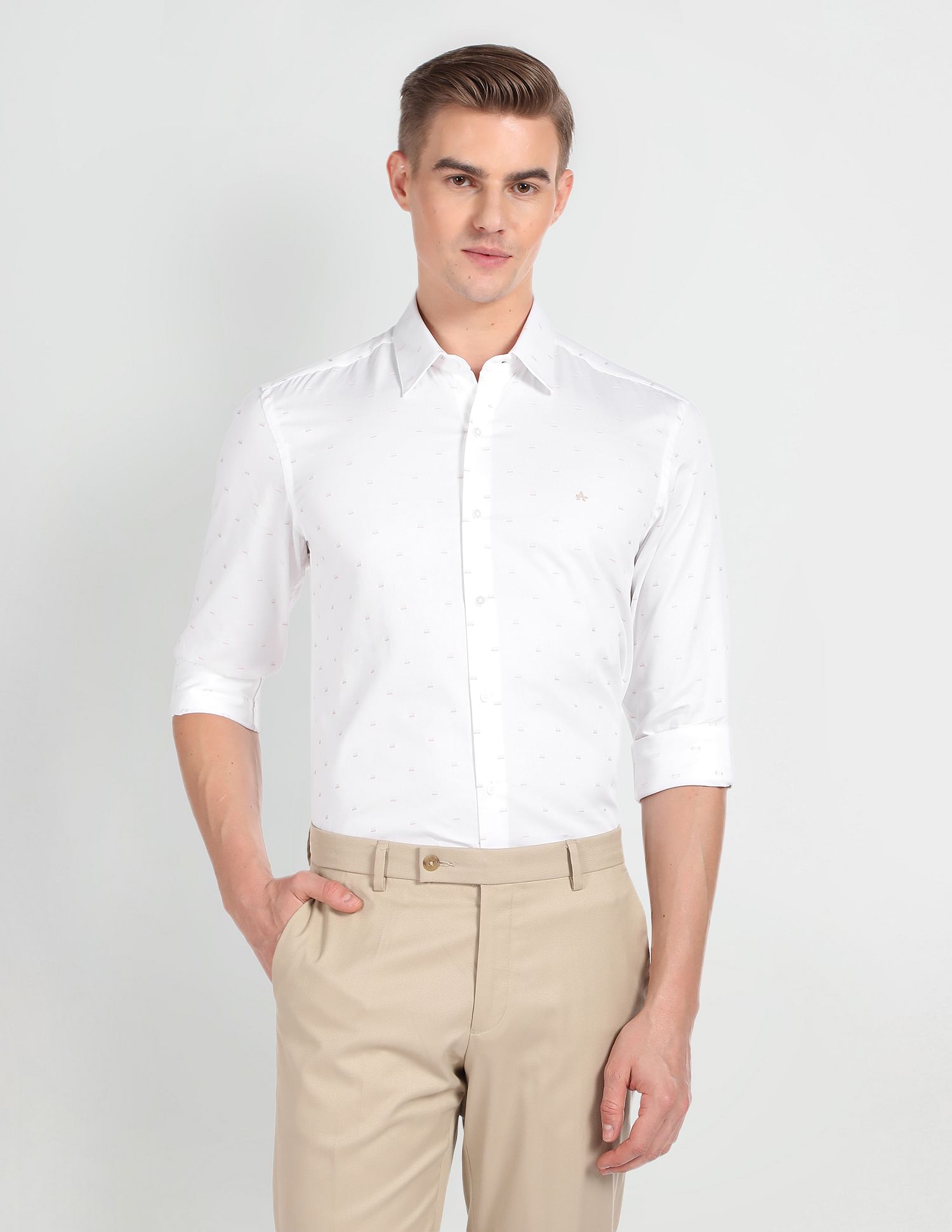 Arrow Newyork Embroidered Twill Shirt