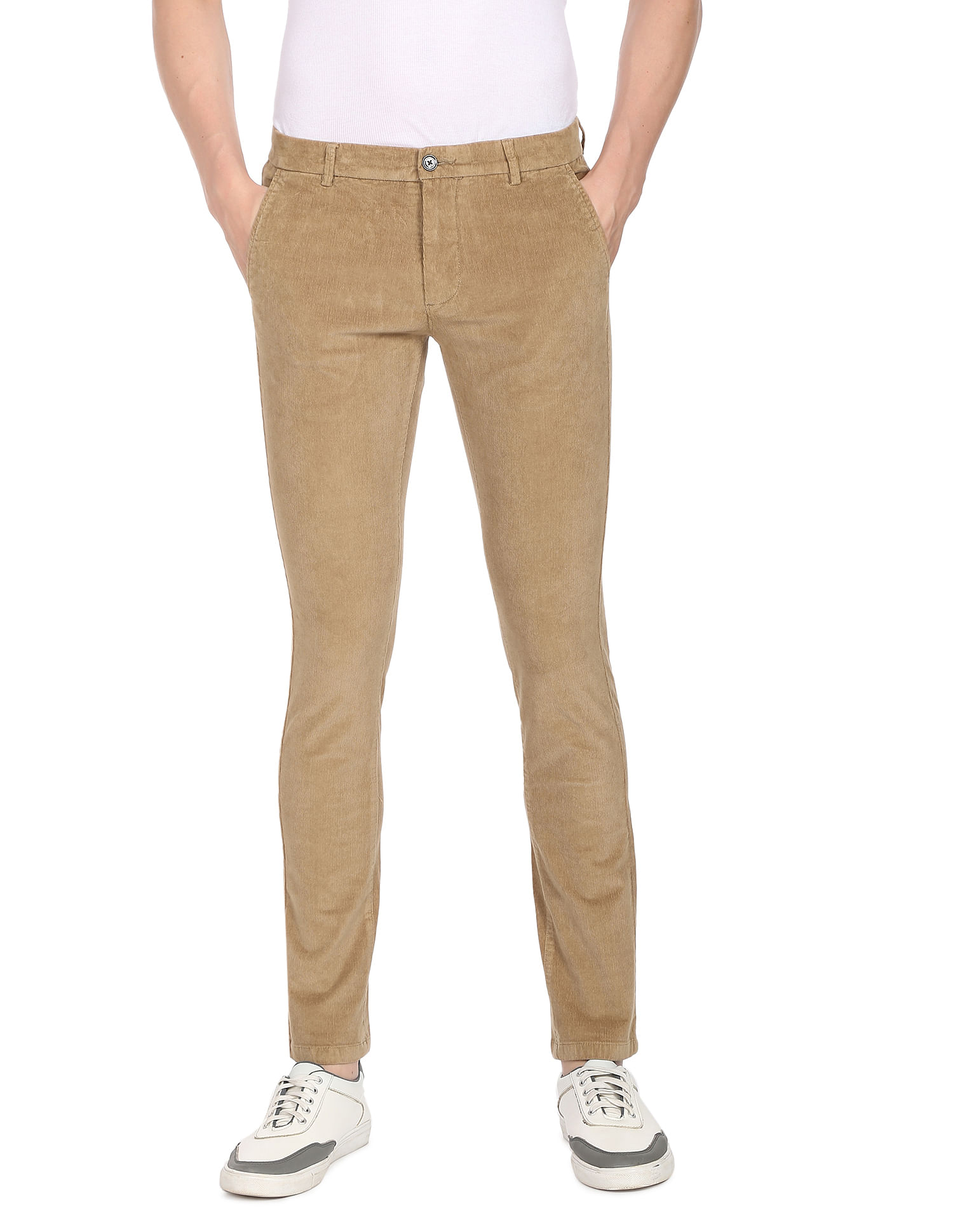 Peter England Casual Trousers  Buy Peter England Men Olive Textured Super Slim  Fit Casual Trousers Online  Nykaa Fashion