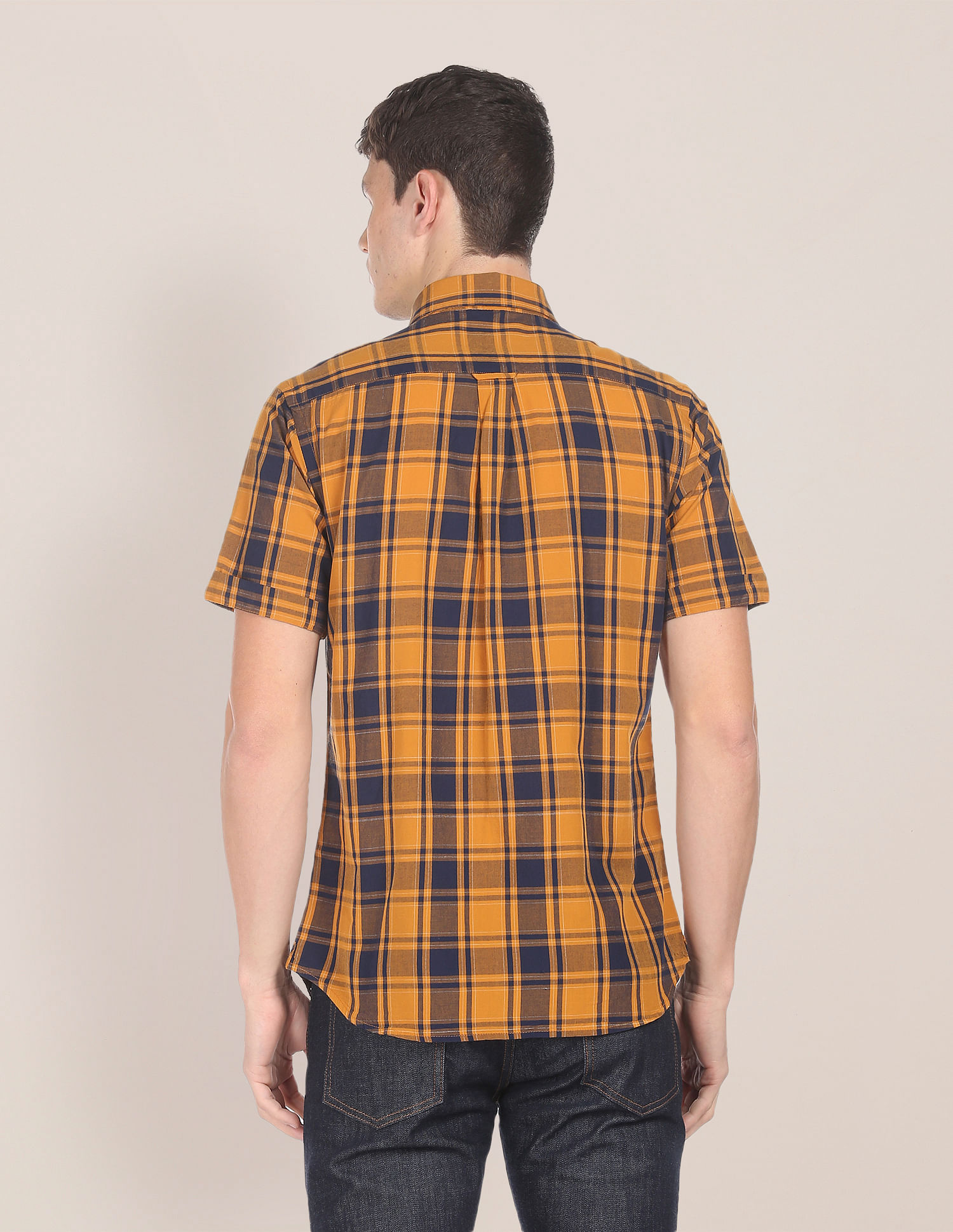 U.S. Polo Assn. Spread Collar Check Casual Shirt