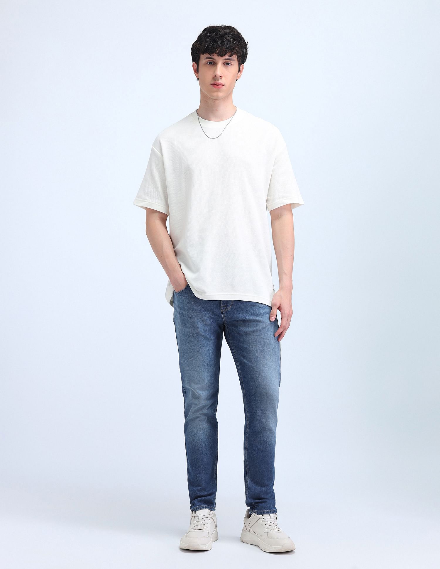 Flying Machine Mid Rise Slim Tapered Fit Jeans
