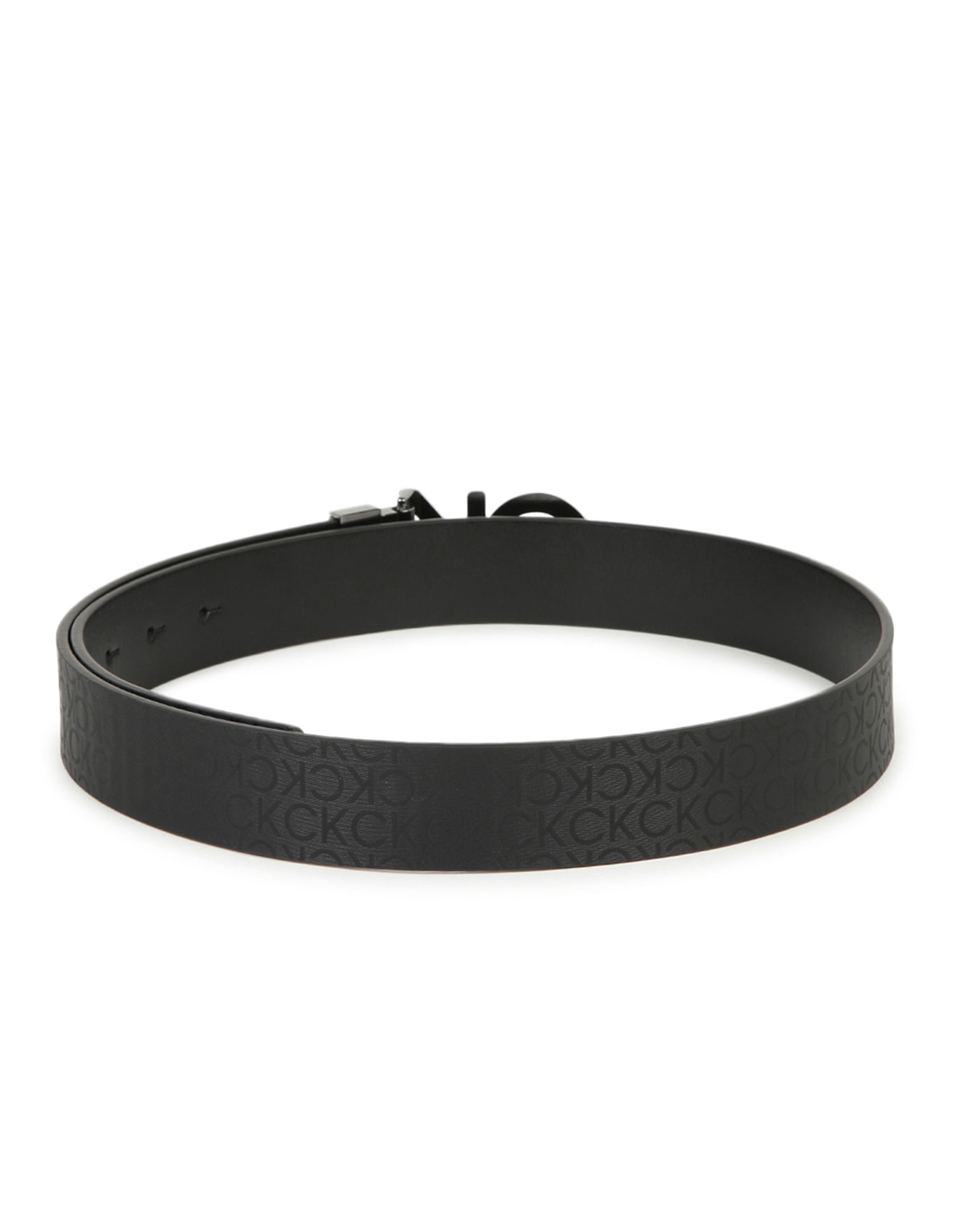 Calvin Klein Monogram Buckle Reversible Leather Belt