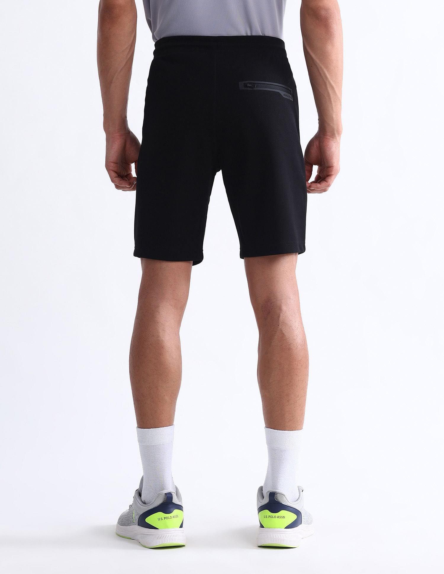 USPA Active Slim Fit Solid Active Shorts