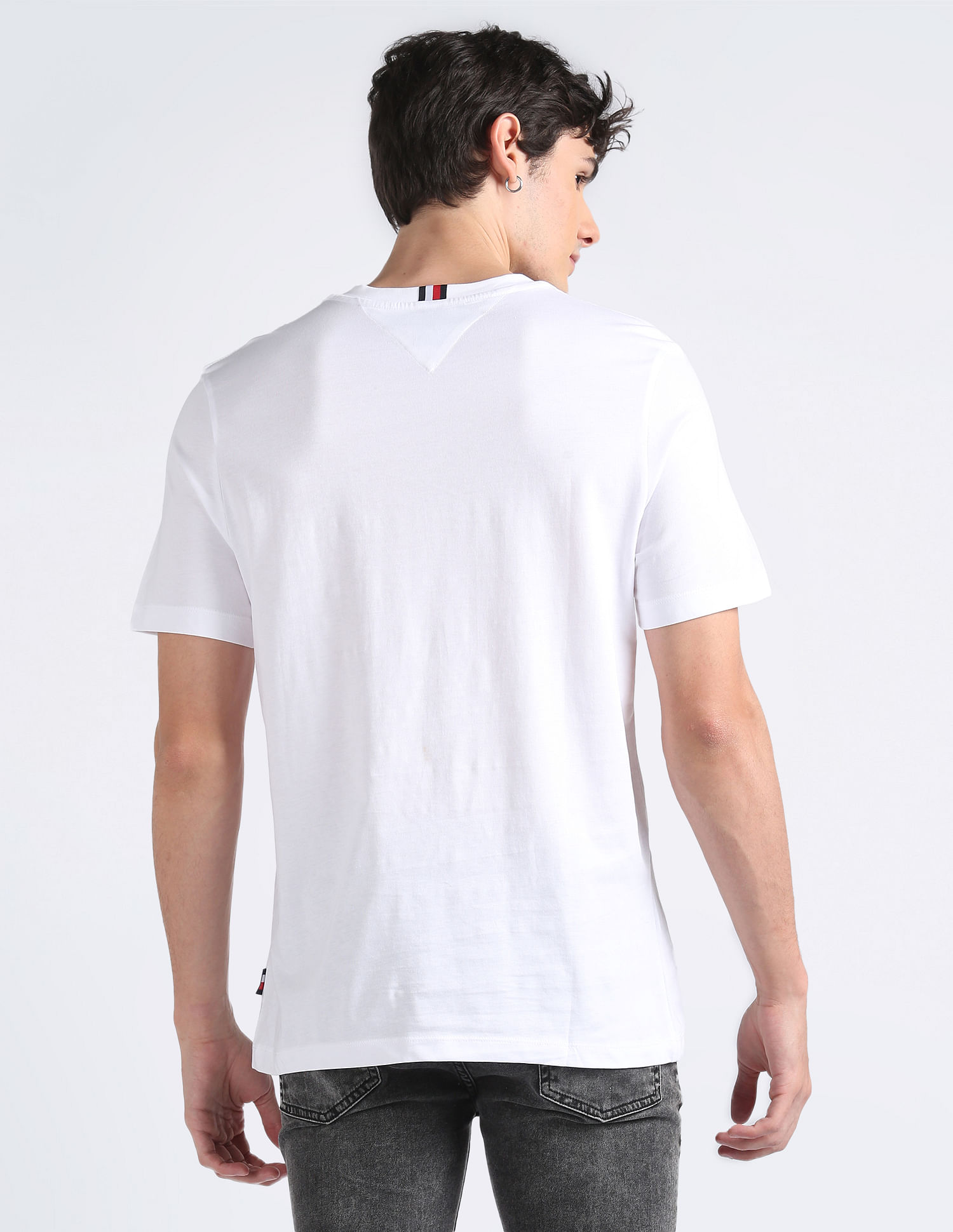 Tommy Hilfiger Chest Print Transitional Cotton T-Shirt