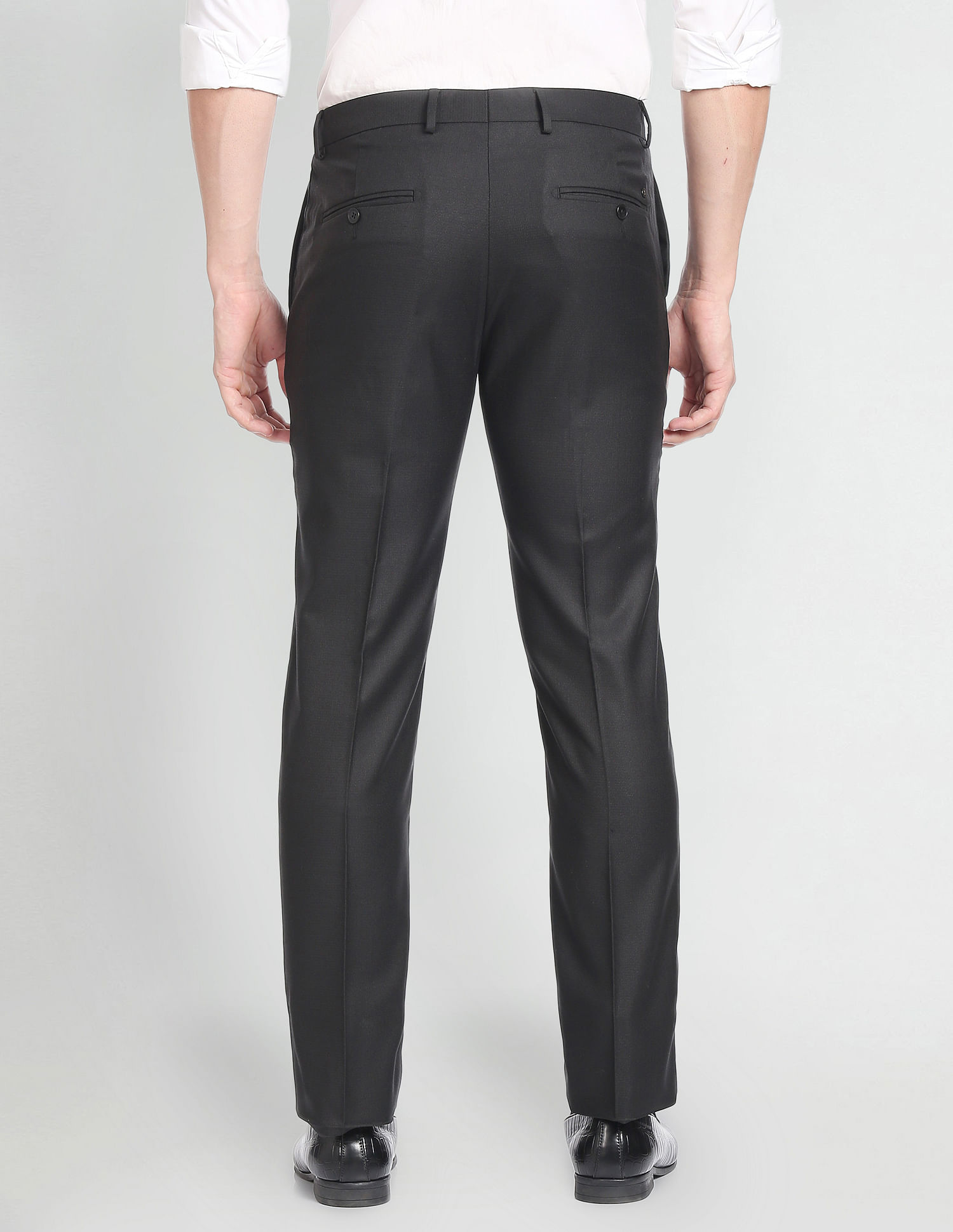 Arrow Hudson Regular Fit Twill Formal Trousers