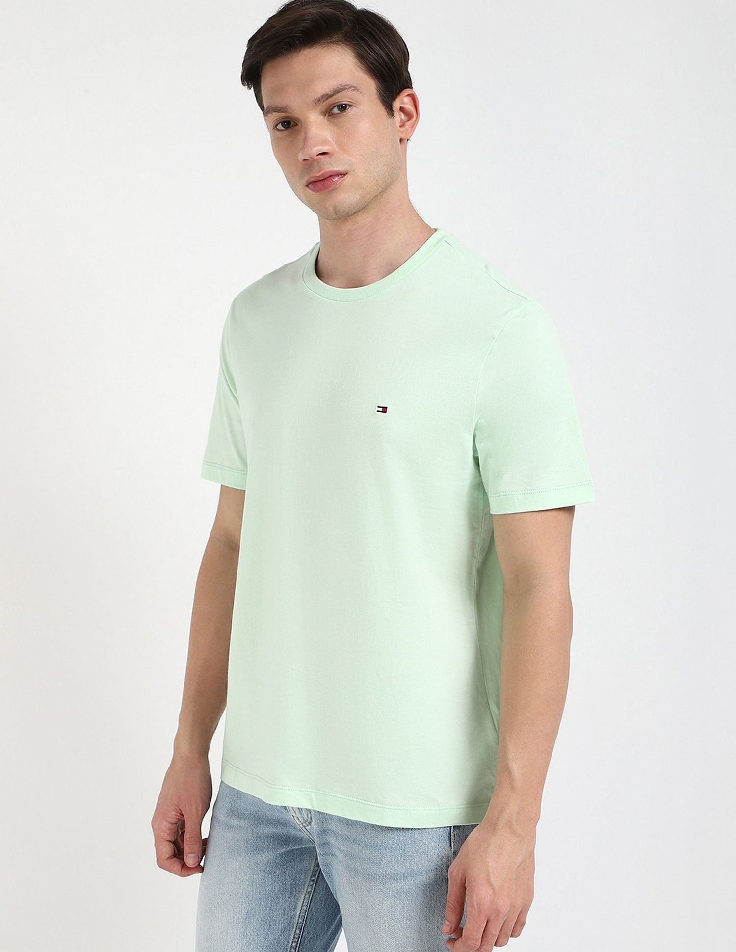 Tommy Hilfiger Solid Regular-Fit Cotton T-Shirt