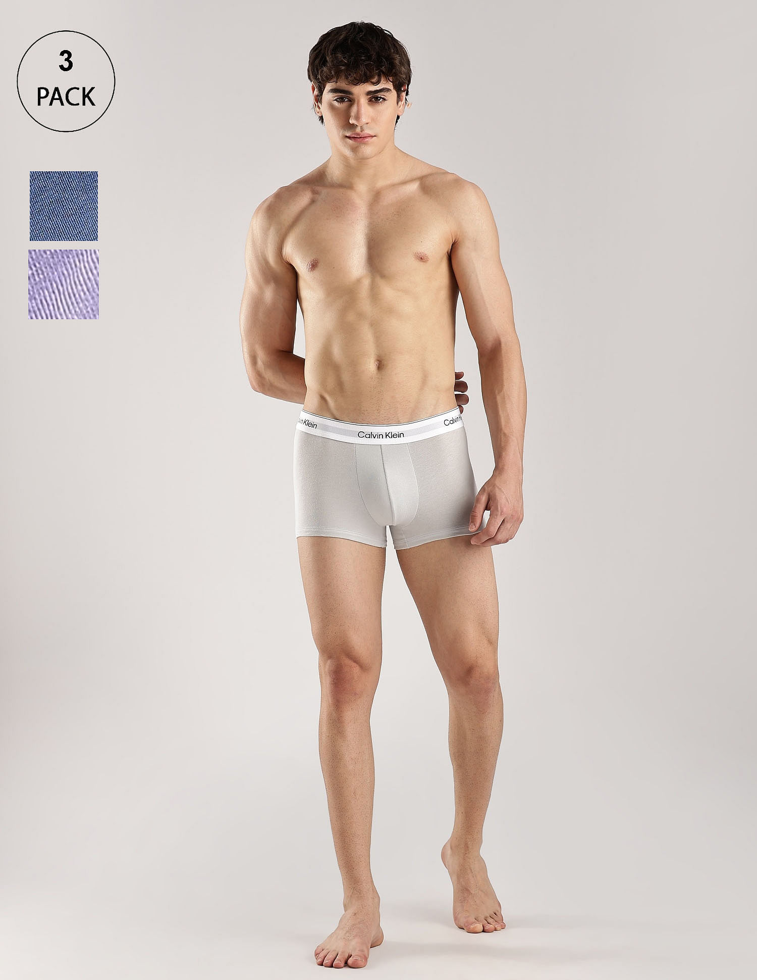 Calvin Klein Underwear Solid Multi Low Rise Trunks - Pack Of - 3