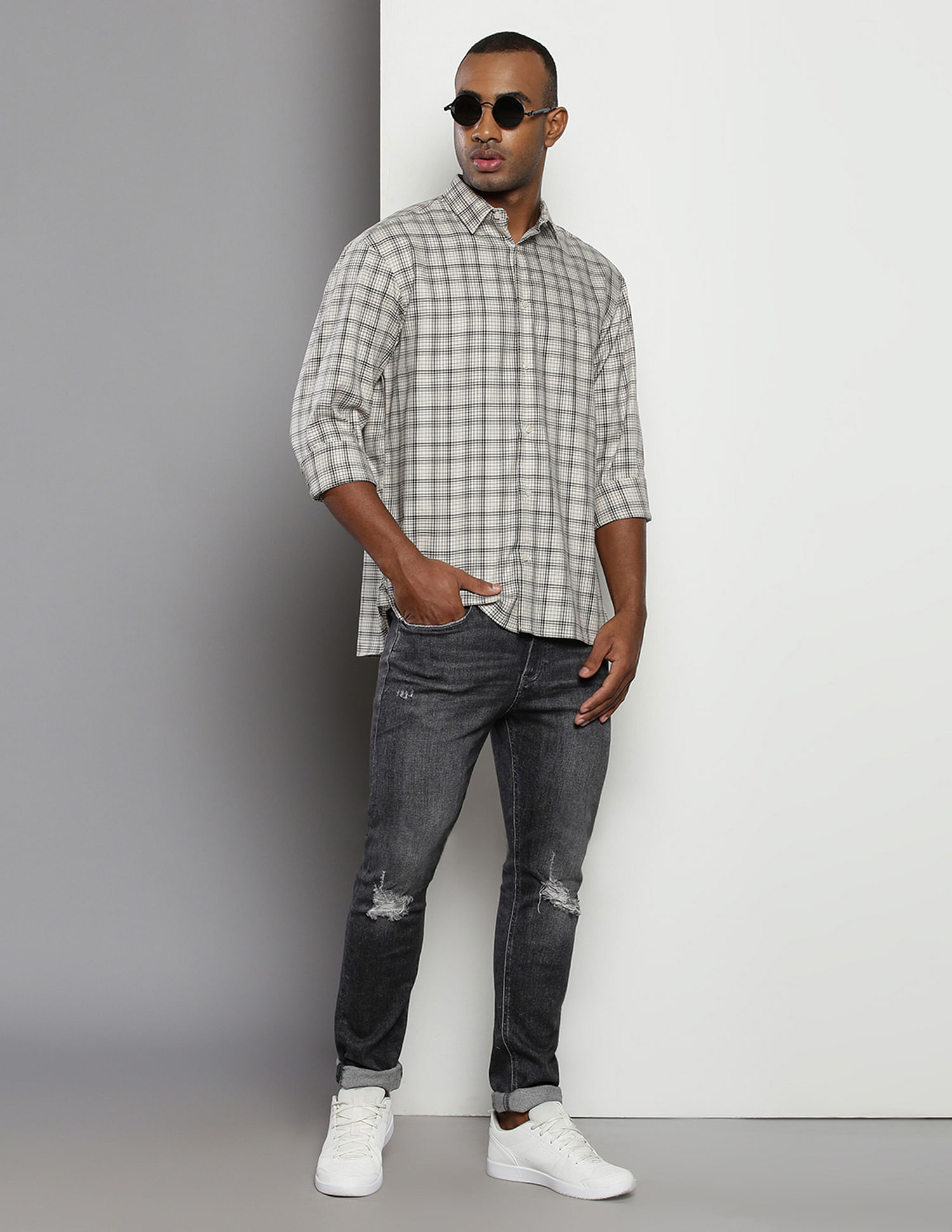 Calvin Klein Madras Check Casual Shirt