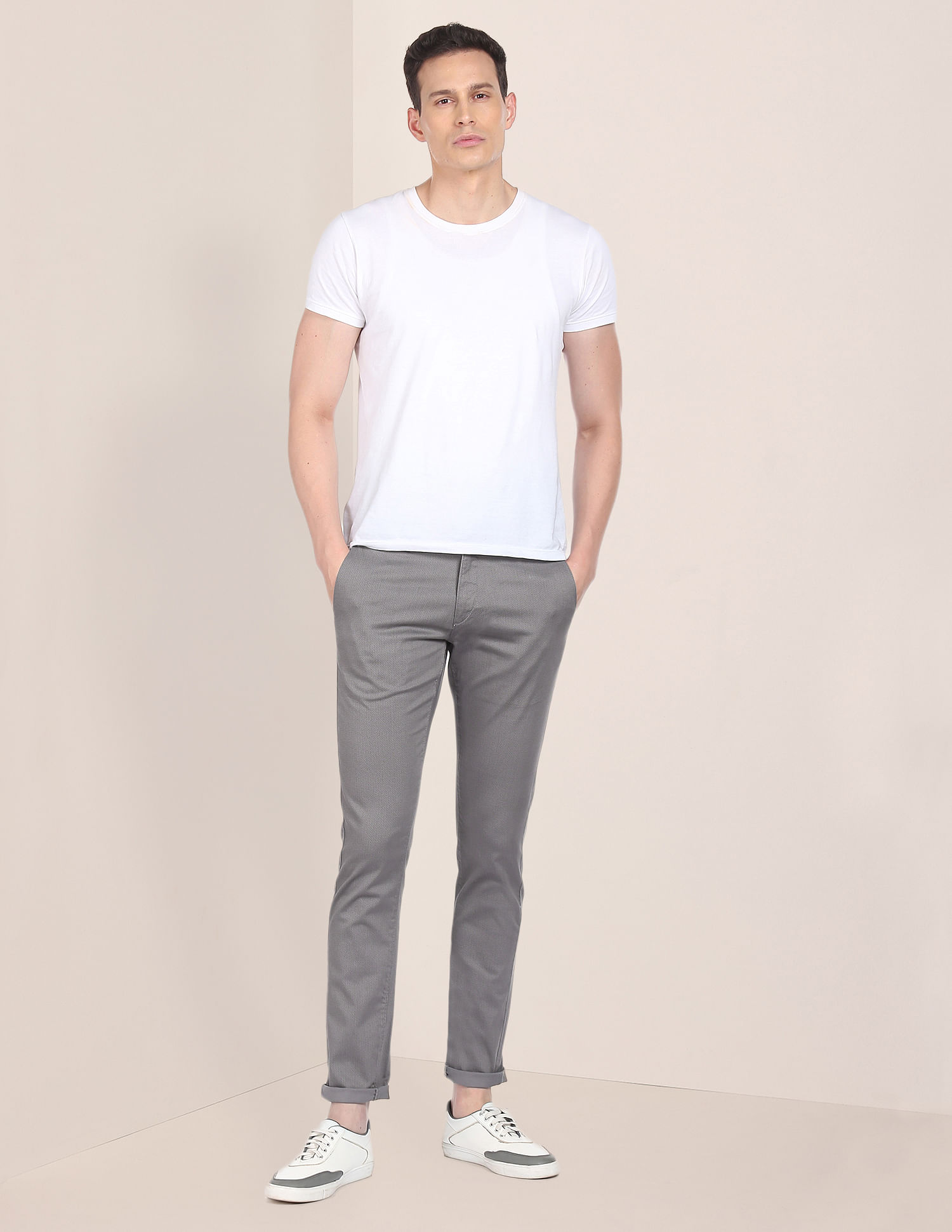 U.S. Polo Assn. Austin Trim Fit All Over Print Casual Trousers