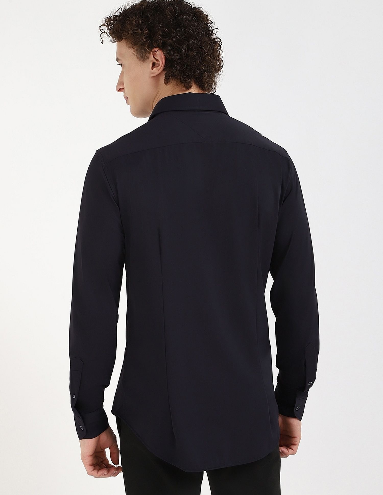 Tommy Hilfiger Solid Slim-Fit Polyamide Shirt