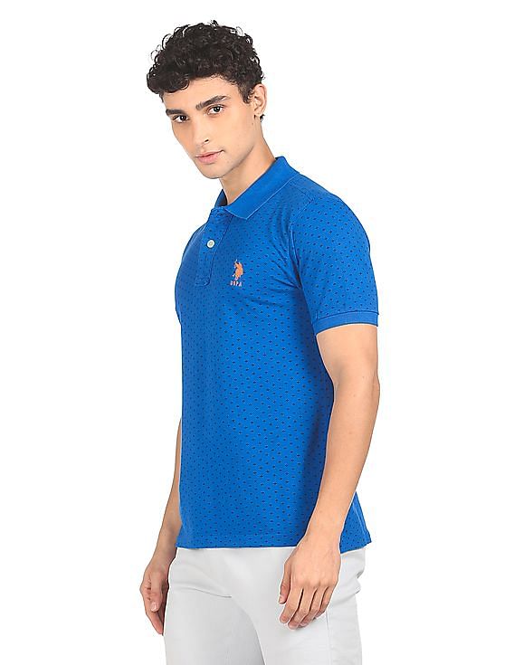 U.S. Polo Assn. All Over Print Cotton Polo Shirt