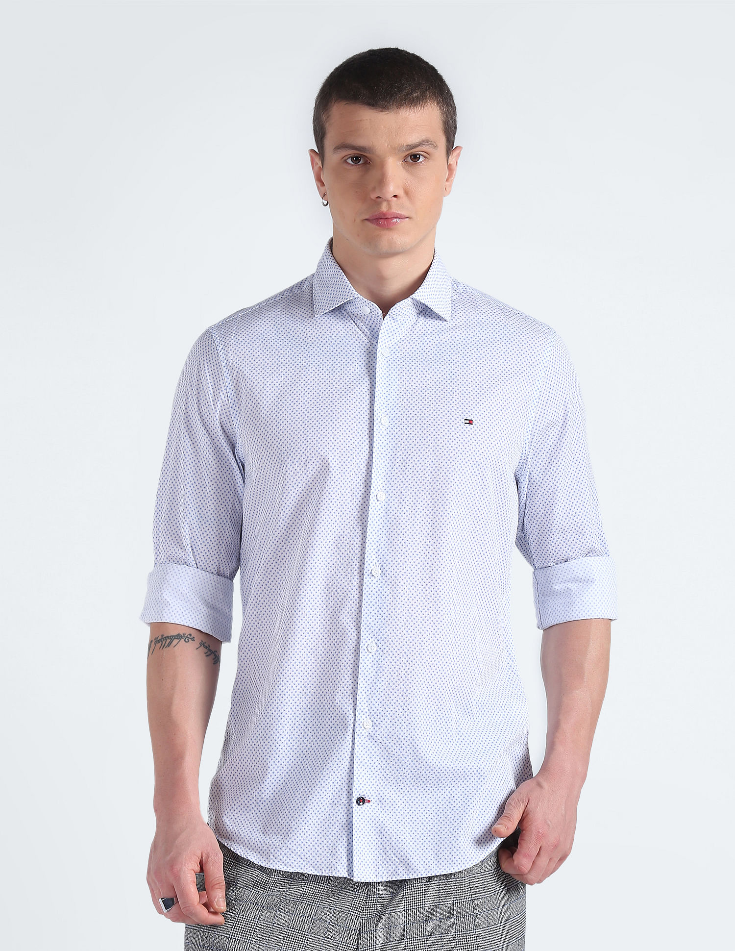 Tommy Hilfiger Cotton Geometric Print Shirt