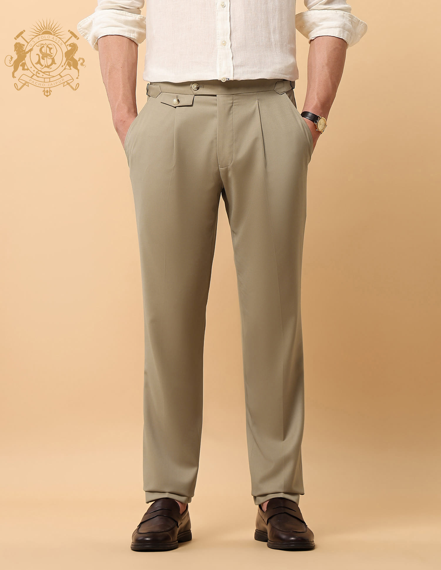 sachin and babi light blue dress Men's Beige Meyer Cotton Classic Trouser main image 0