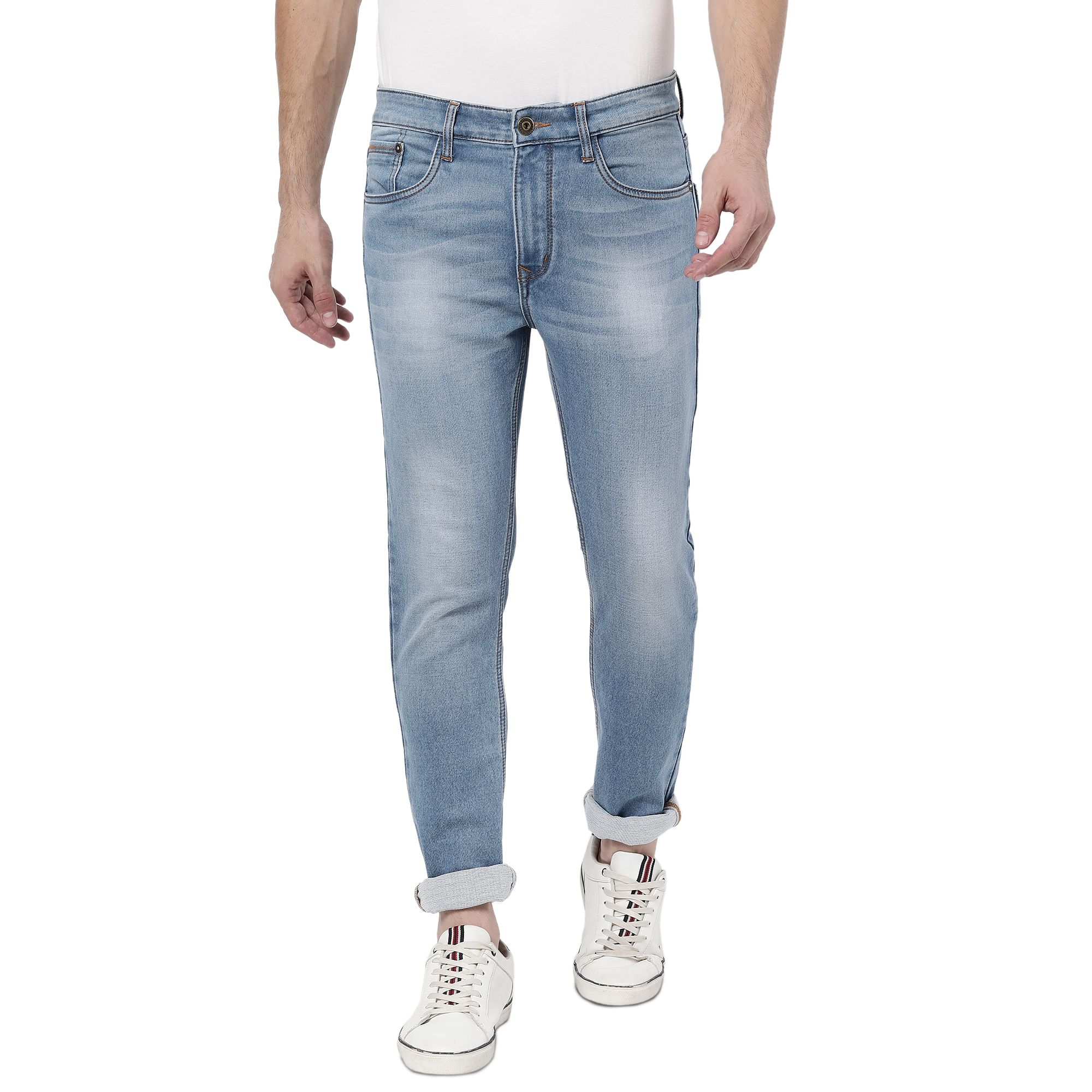 AD by Arvind Slim Fit Stone Wash Jeans