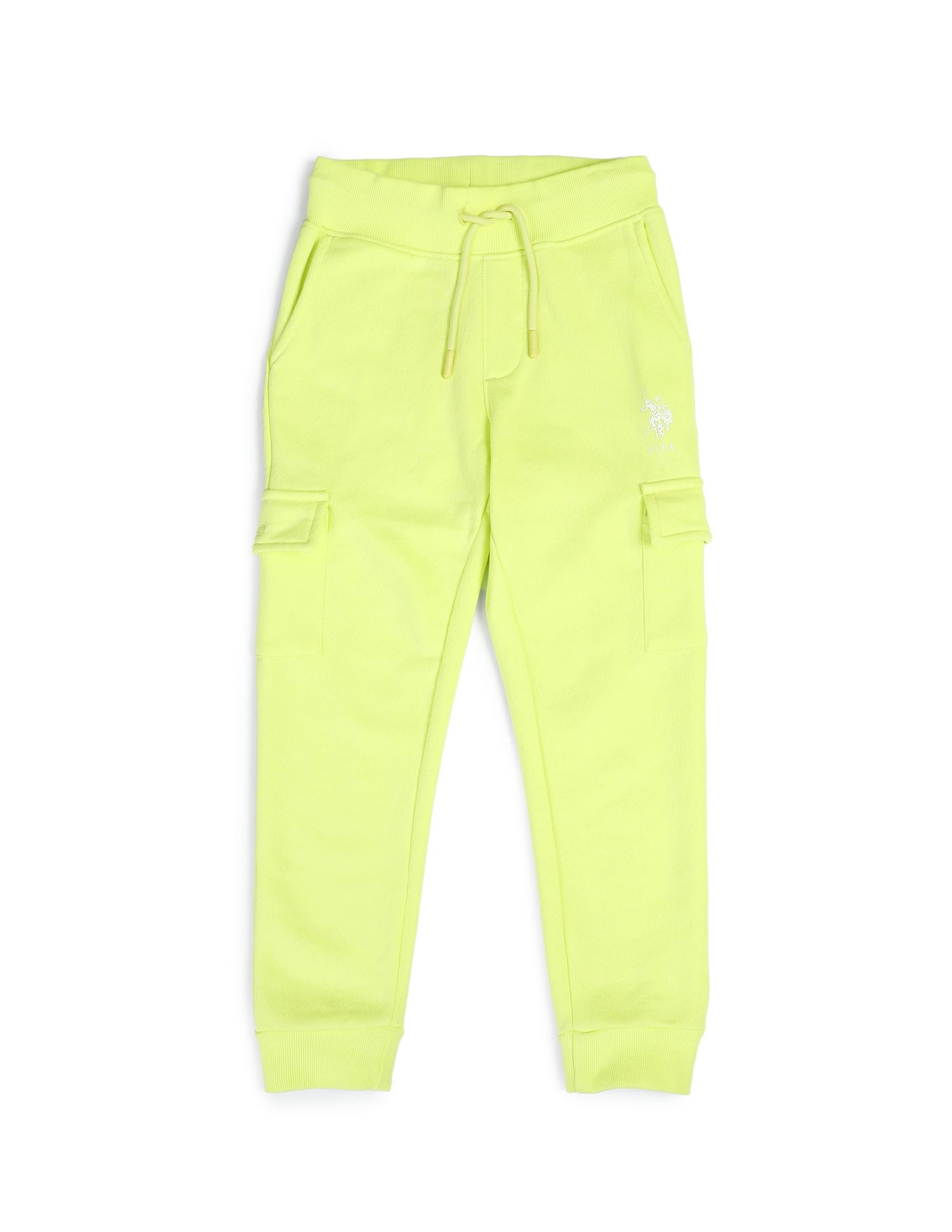 U.S. Polo Assn. Kids Regular Fit Solid Cargo Joggers