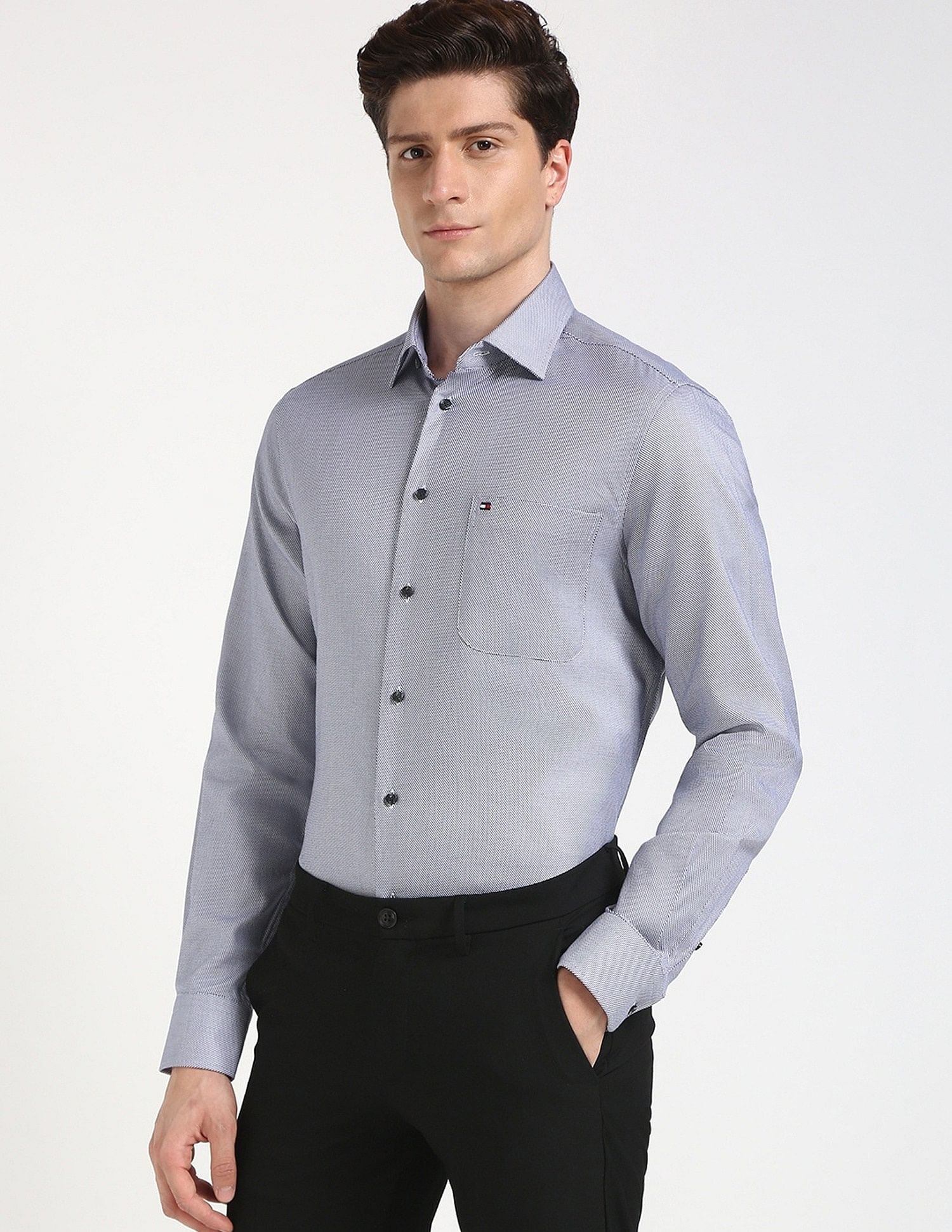 Tommy Hilfiger Printed Regular-Fit Cotton Shirt