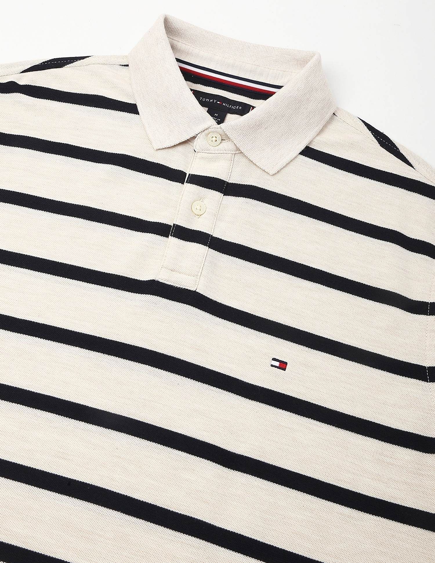 Tommy Hilfiger Striped Regular-Fit Cotton Polo Shirt