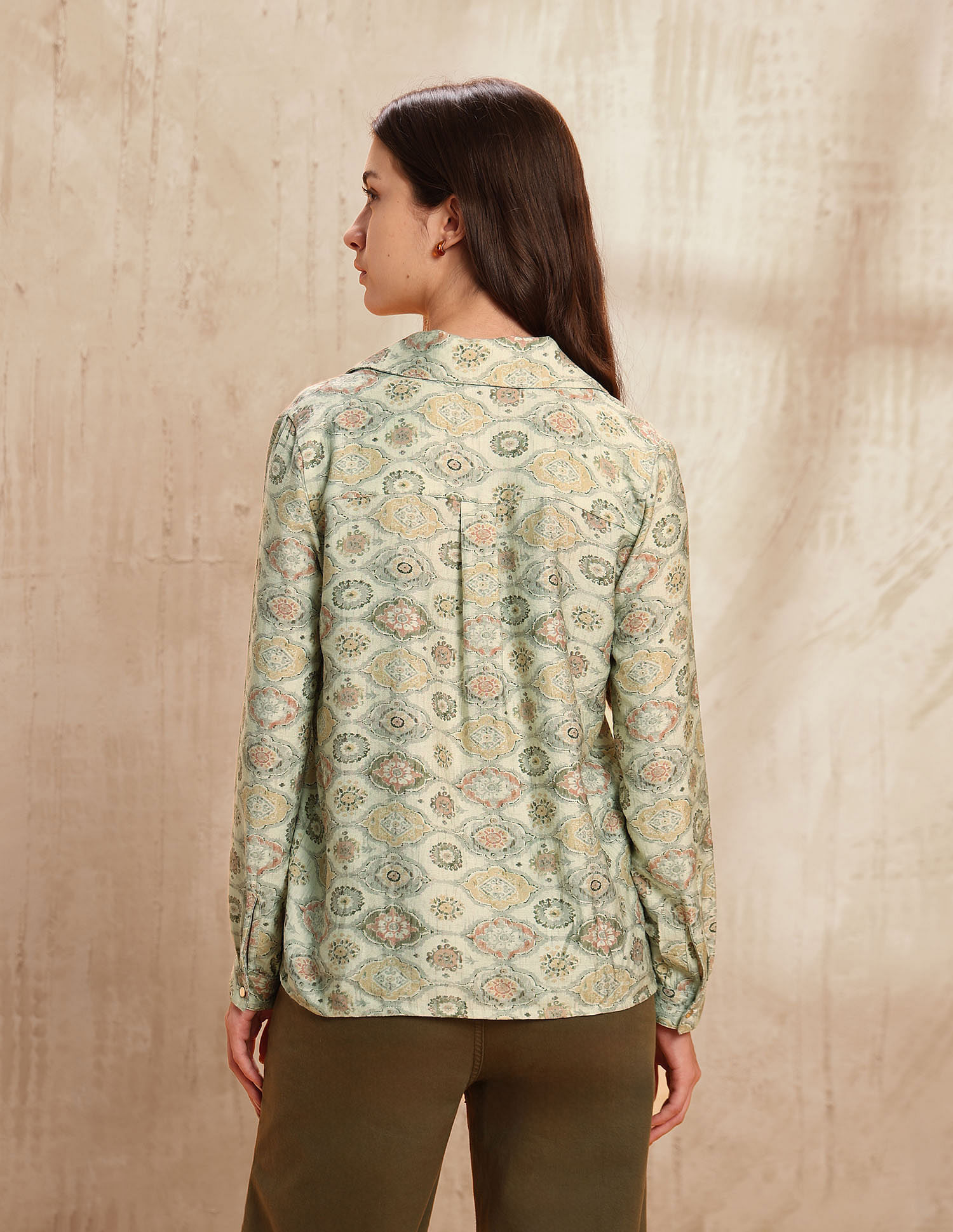 U.S. Polo Assn. Women Regular Fit Abstract Printed Shirt